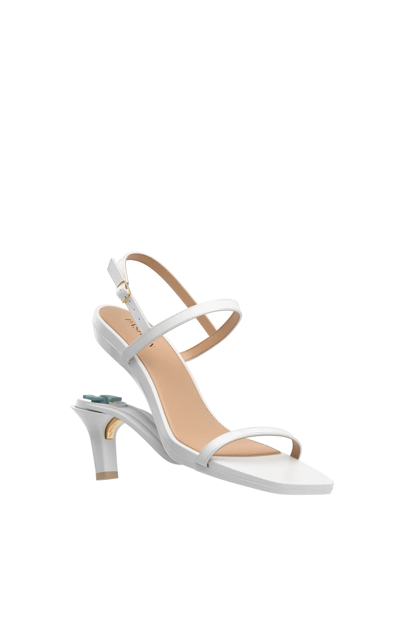 The Miranda - White Leather 3 Stiletto