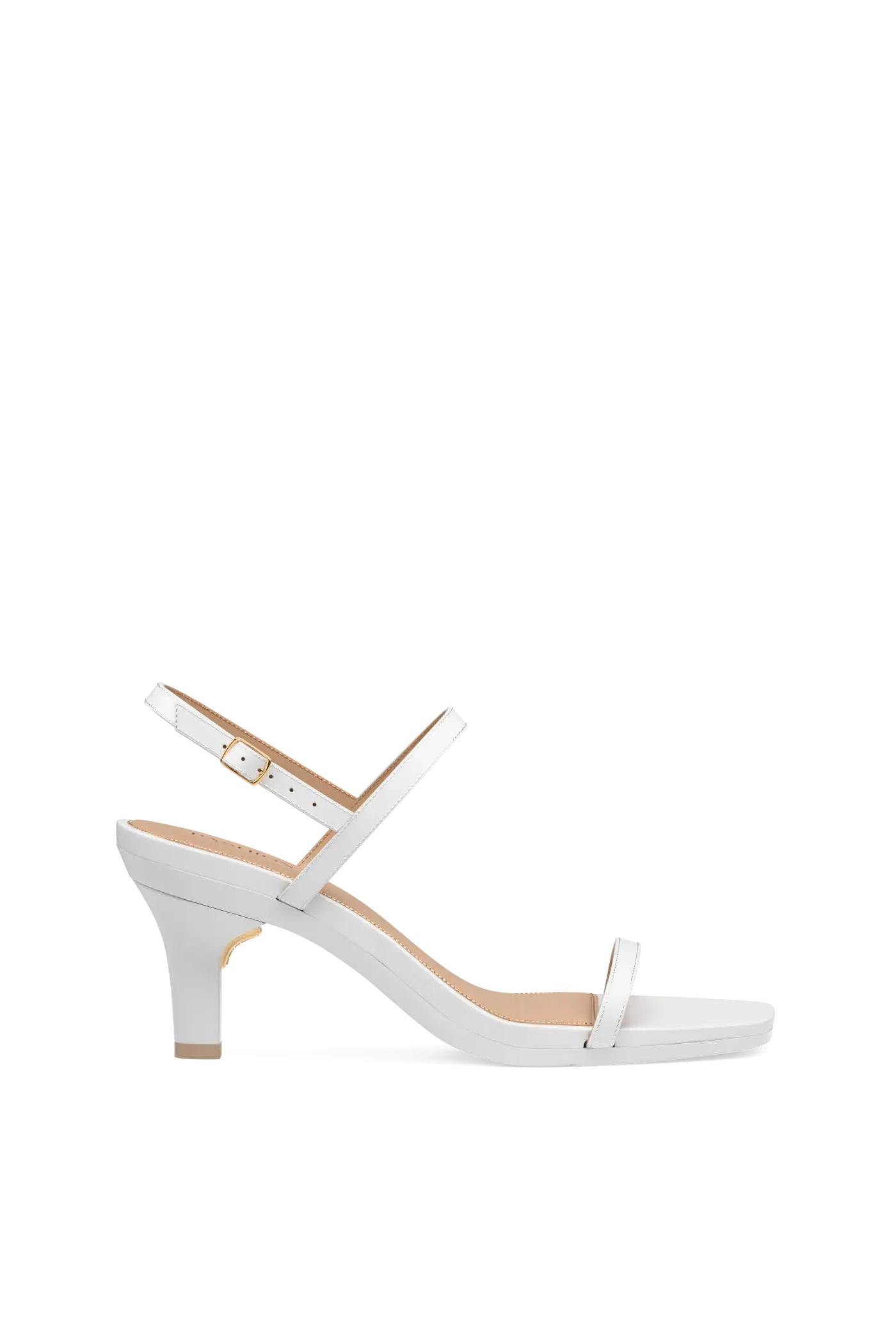 The Miranda - White Leather 3 Stiletto