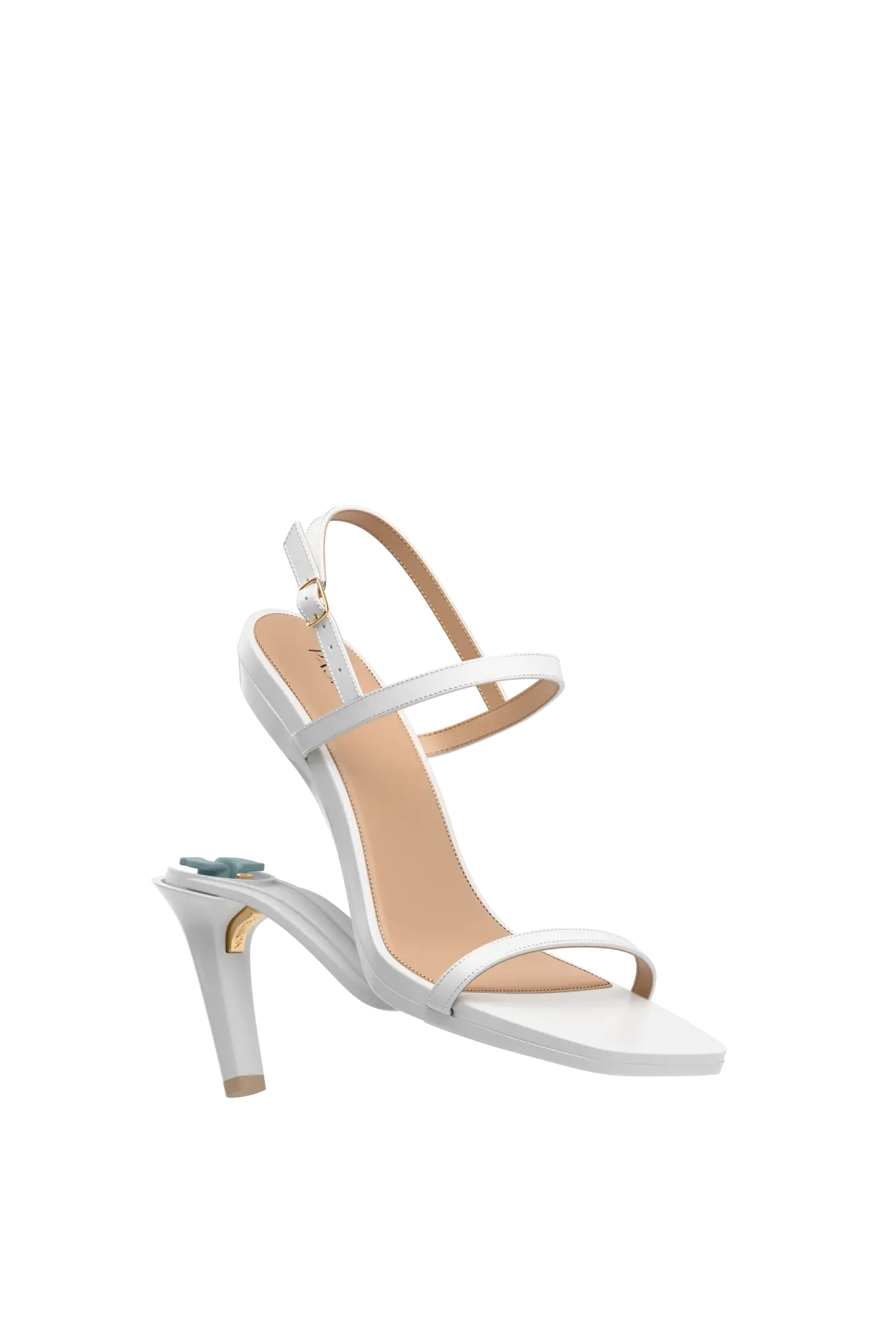 The Miranda - White Leather 4 Stiletto