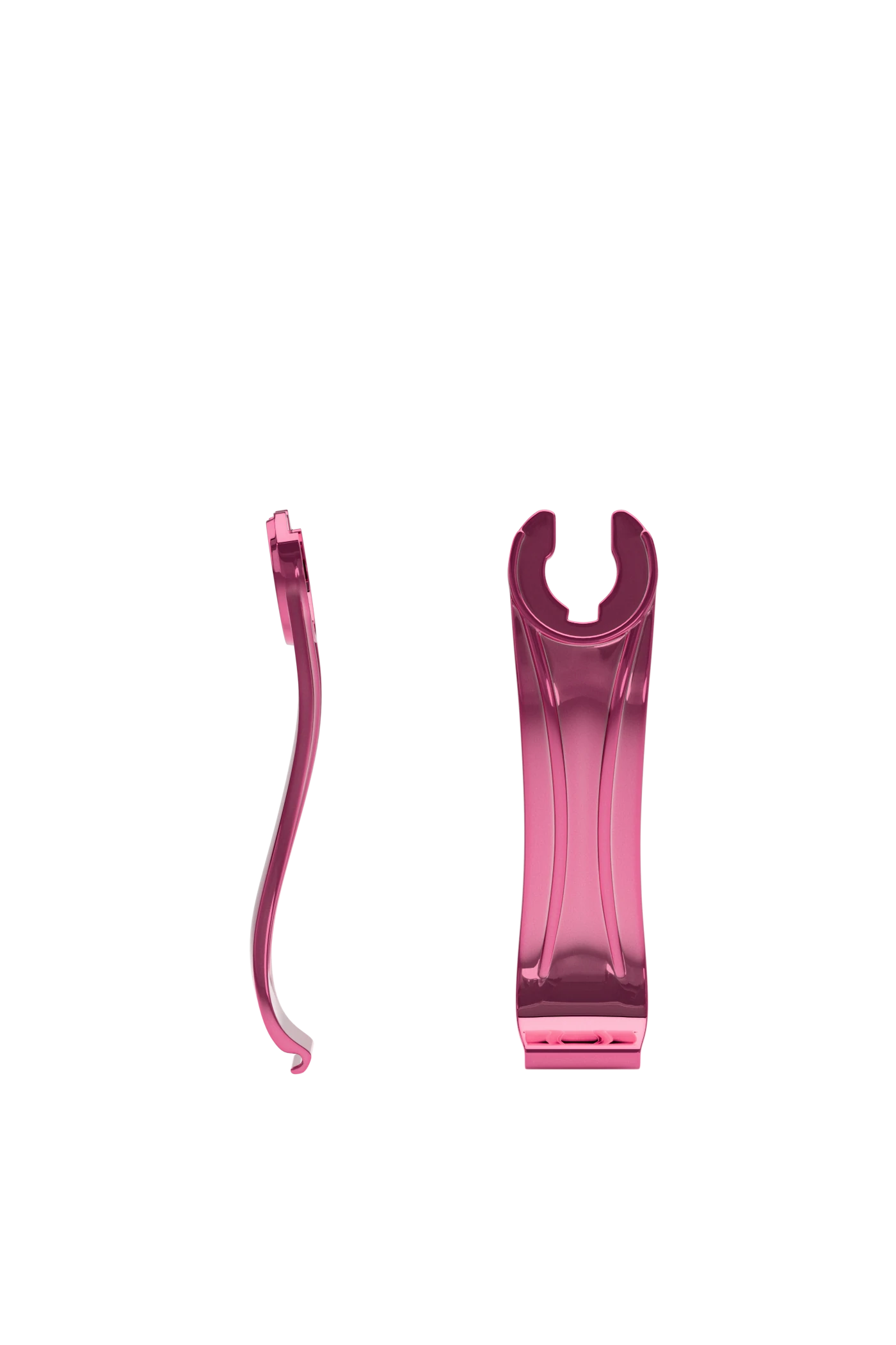 pair of pink metallic stelo support
