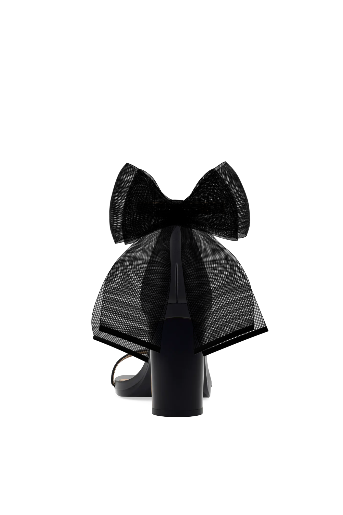 Ankle Bow Coal Tulle Clip