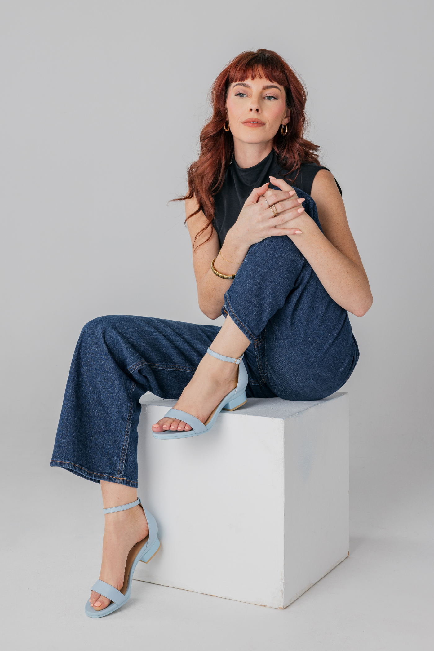 The Pashionista - Baby Blue Leather 4 Stiletto