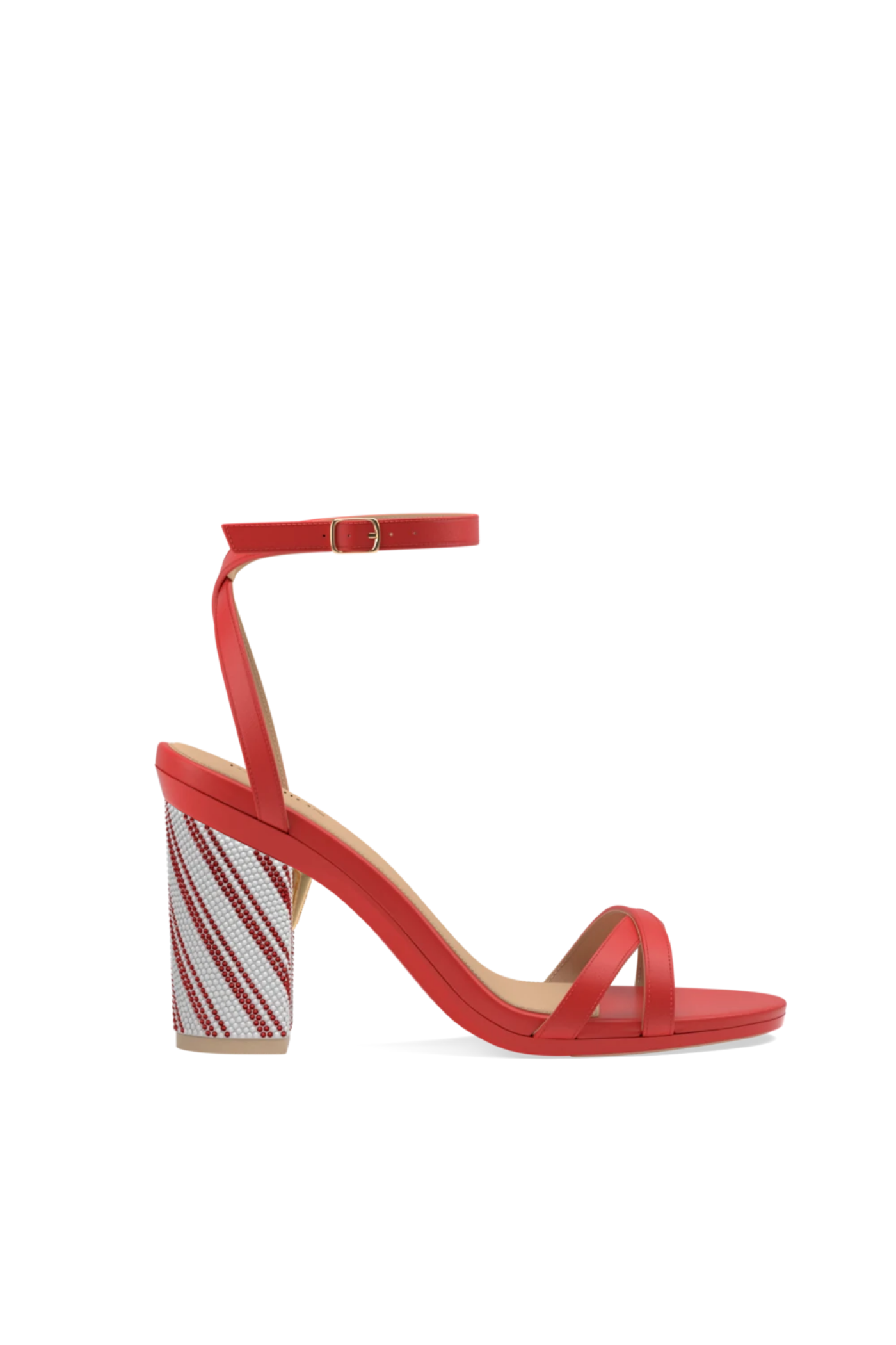 Block Heel Kit 4 Candy Cane Rhinestone