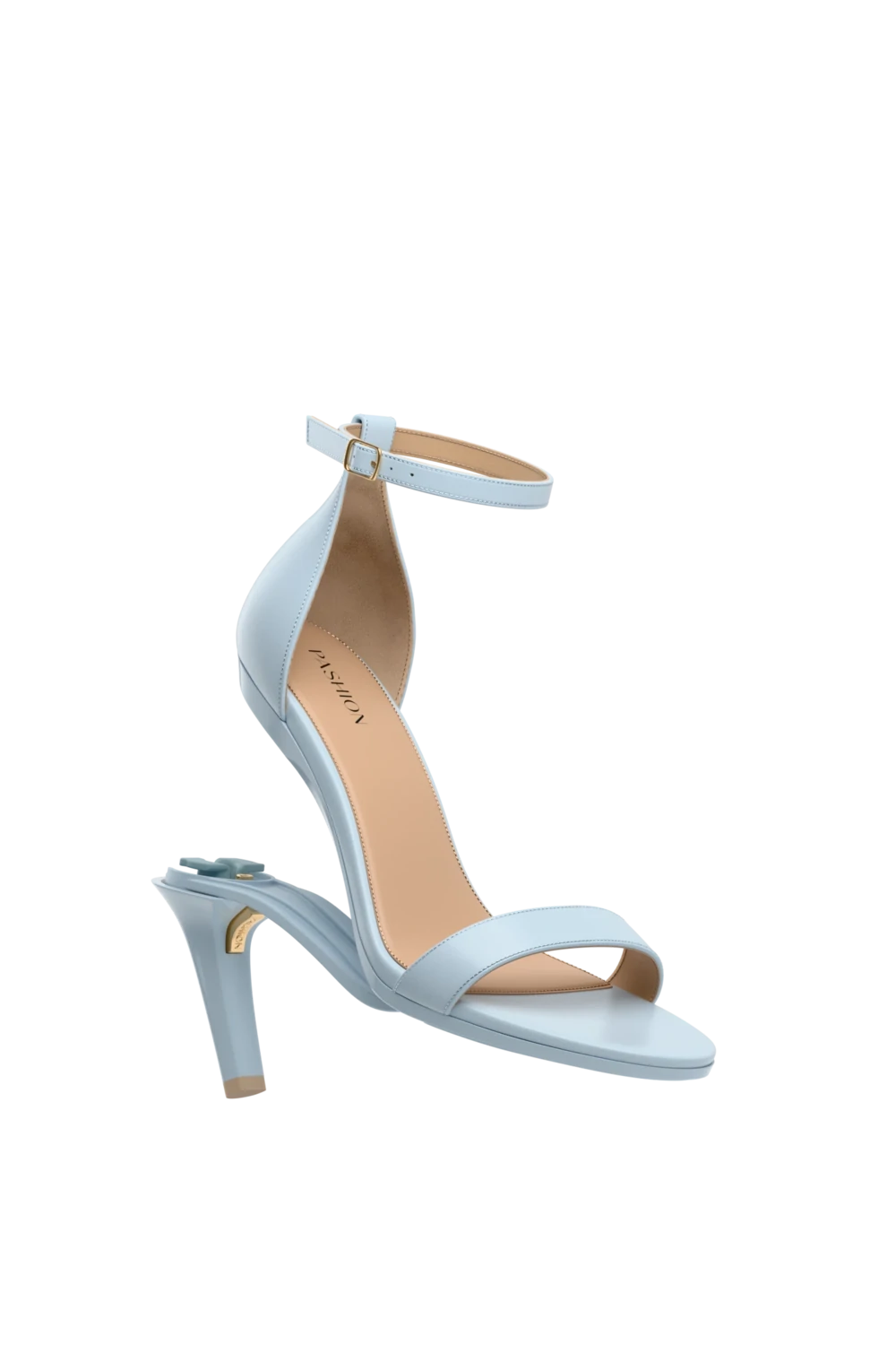 The Pashionista - Baby Blue Leather 4 Stiletto
