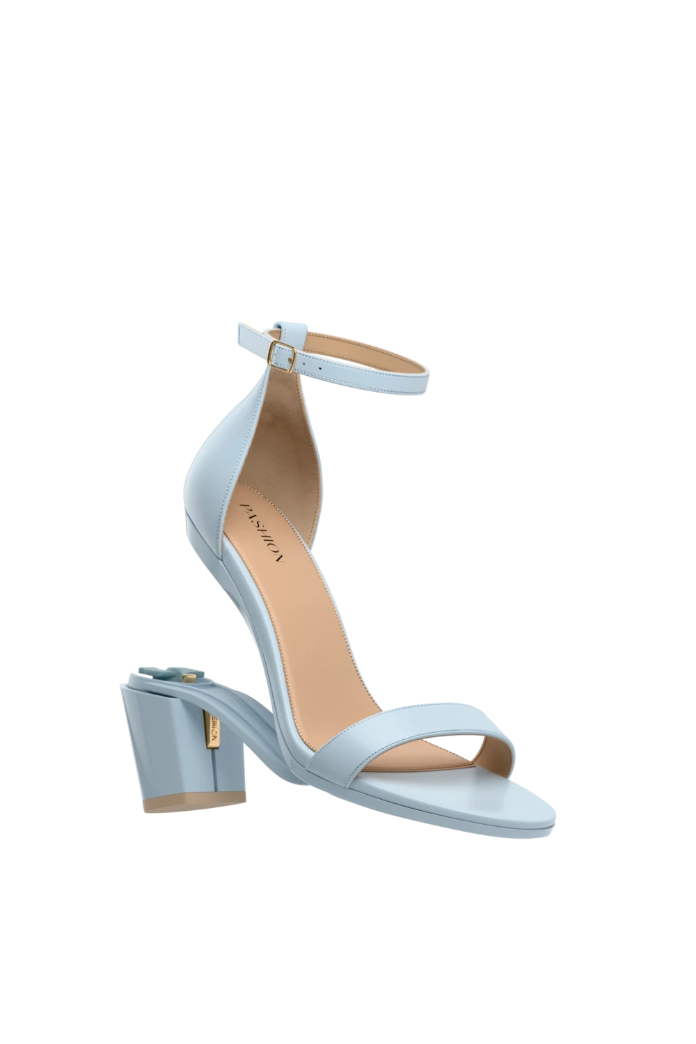The Pashionista - Baby Blue Leather 3 Block