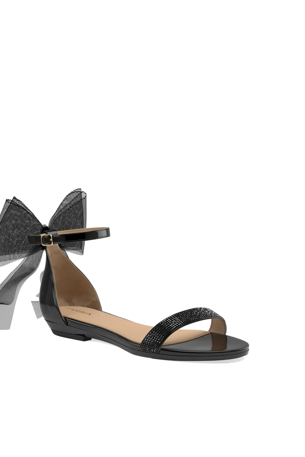 The Pashionista - Coal Patent Coal Rhinestone - FINAL SALE