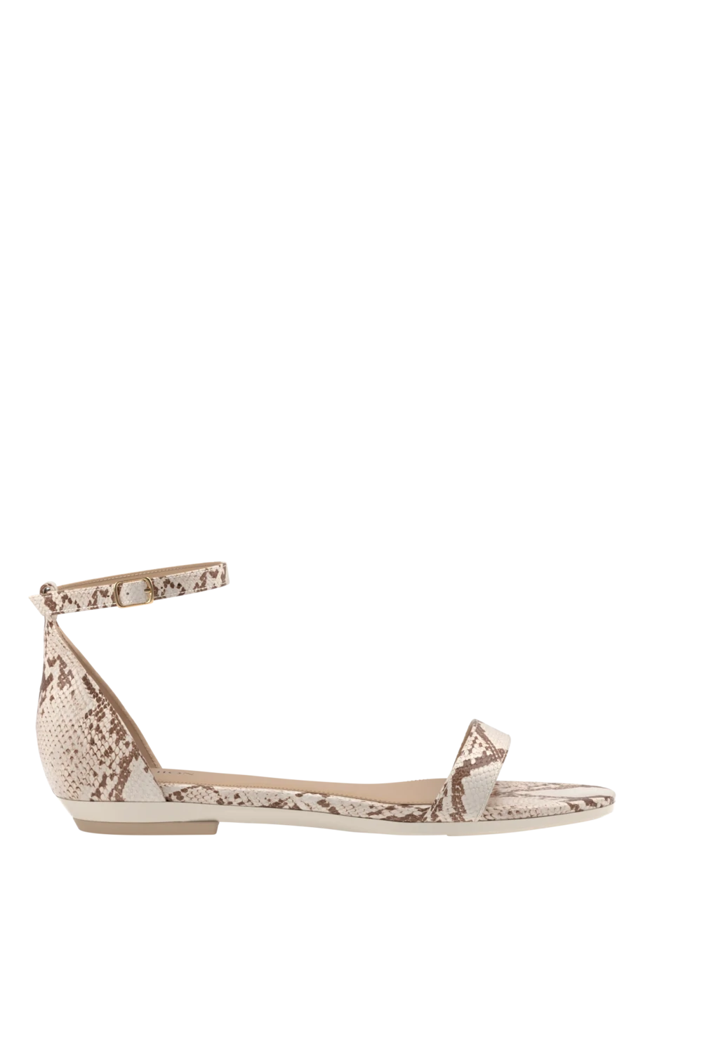 The Pashionista - Ivory Snakeskin Flat - FINAL SALE