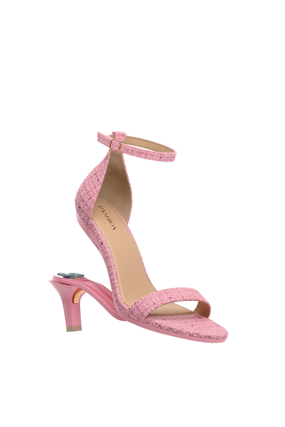 The Pashionista - Pink Tweed 3 Stiletto