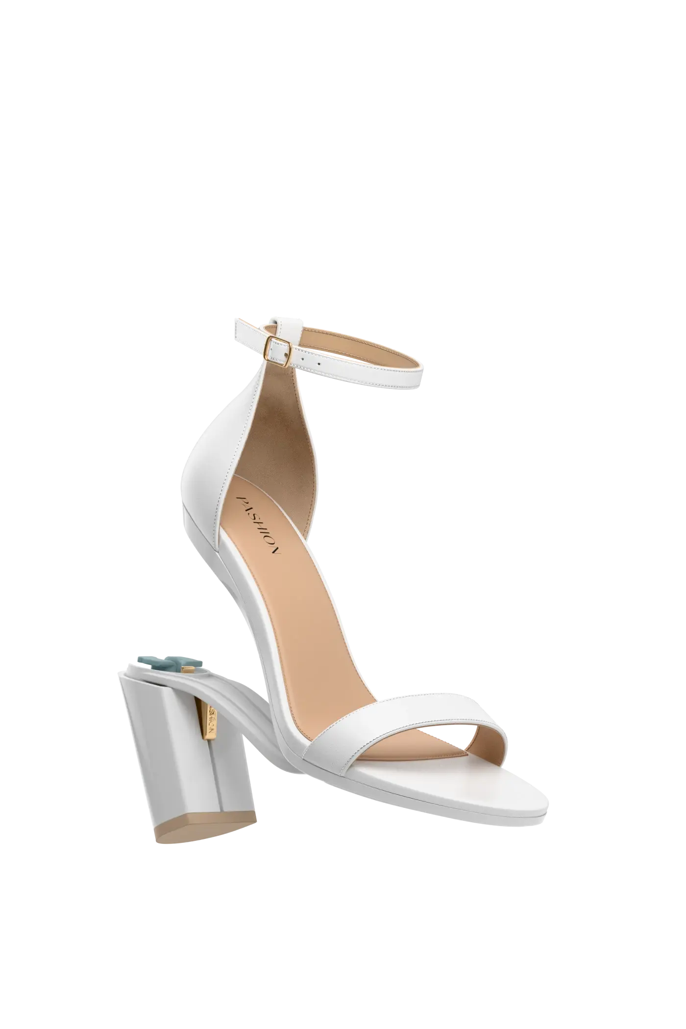 The Pashionista - White Leather + Block Heel Kit 4 White