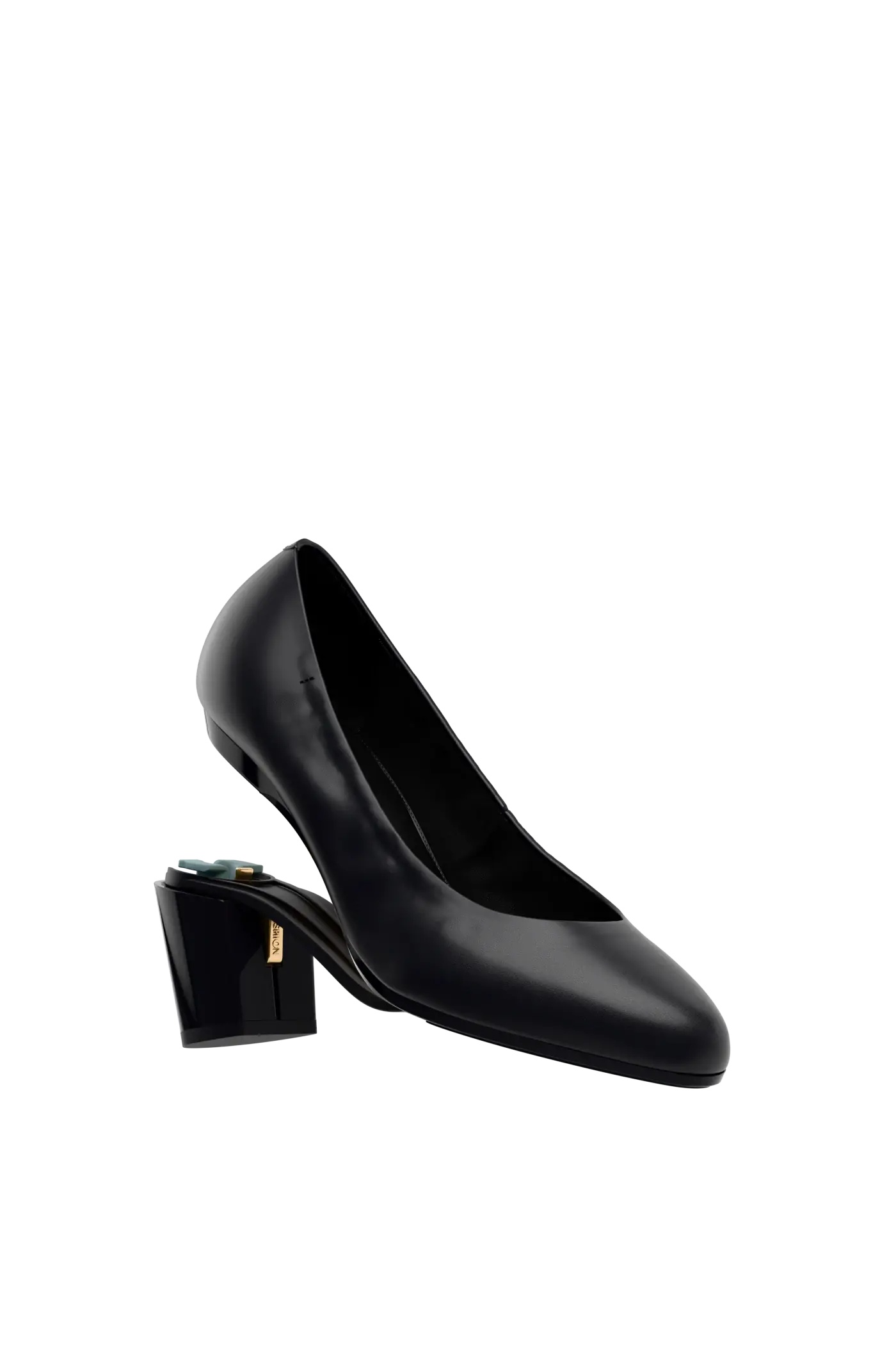 The Phoebe - Coal Leather 3 Block