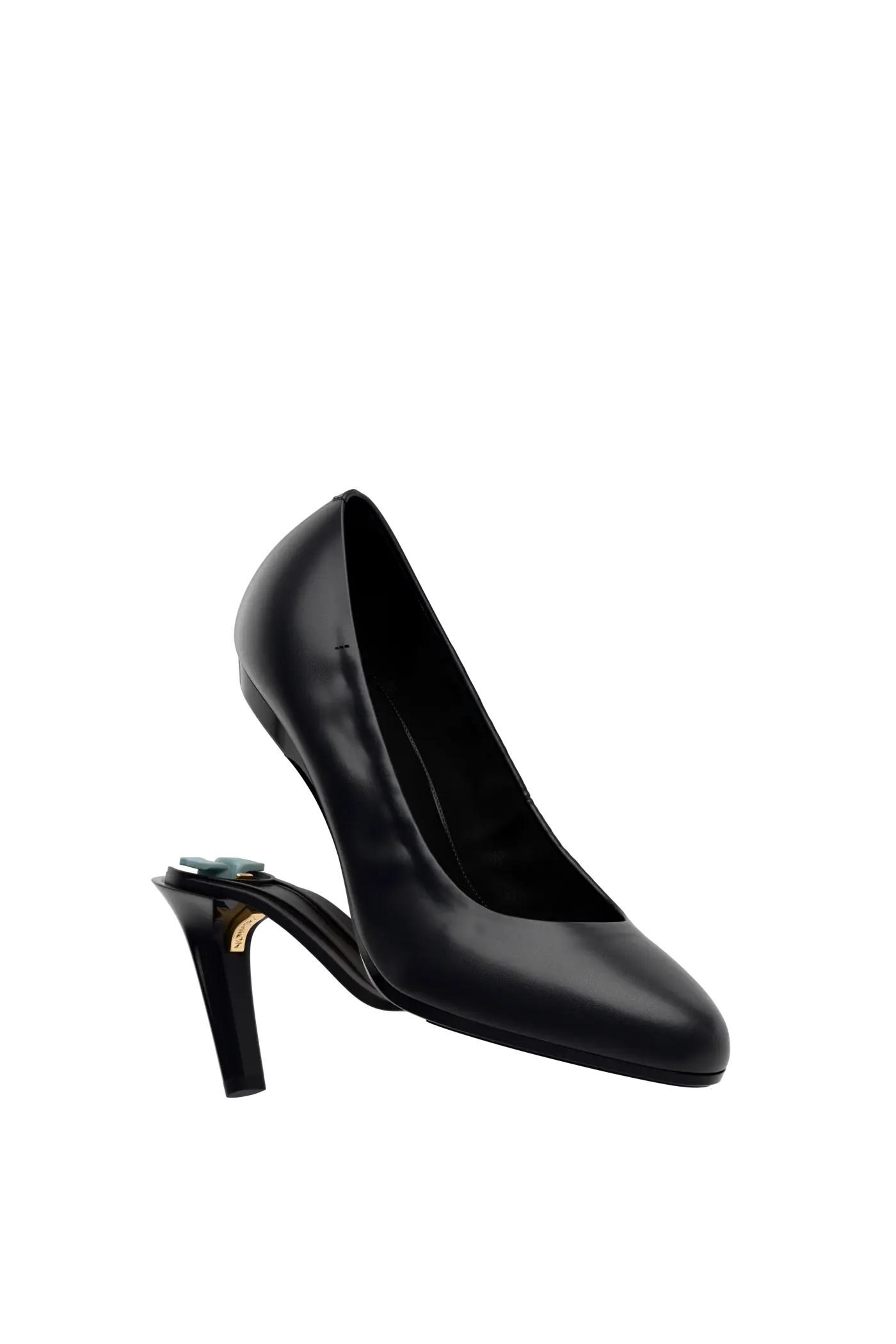 The Phoebe - Coal Leather 4 Stiletto