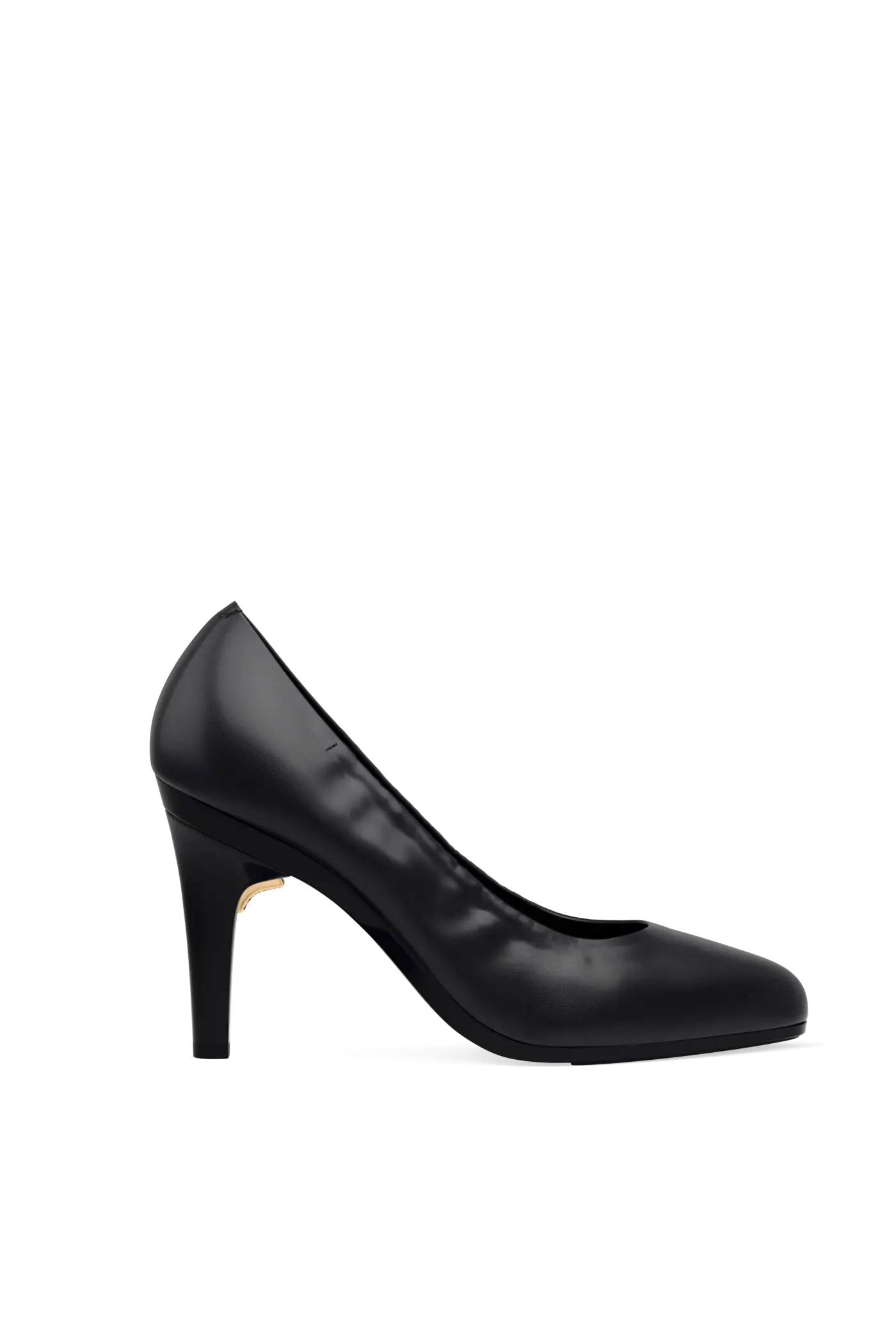 The Phoebe - Coal Leather 4 Stiletto
