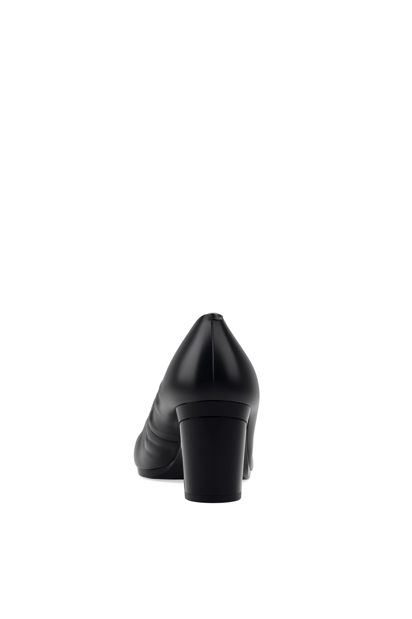 The Pump - Coal Stretch Leather 3 Block