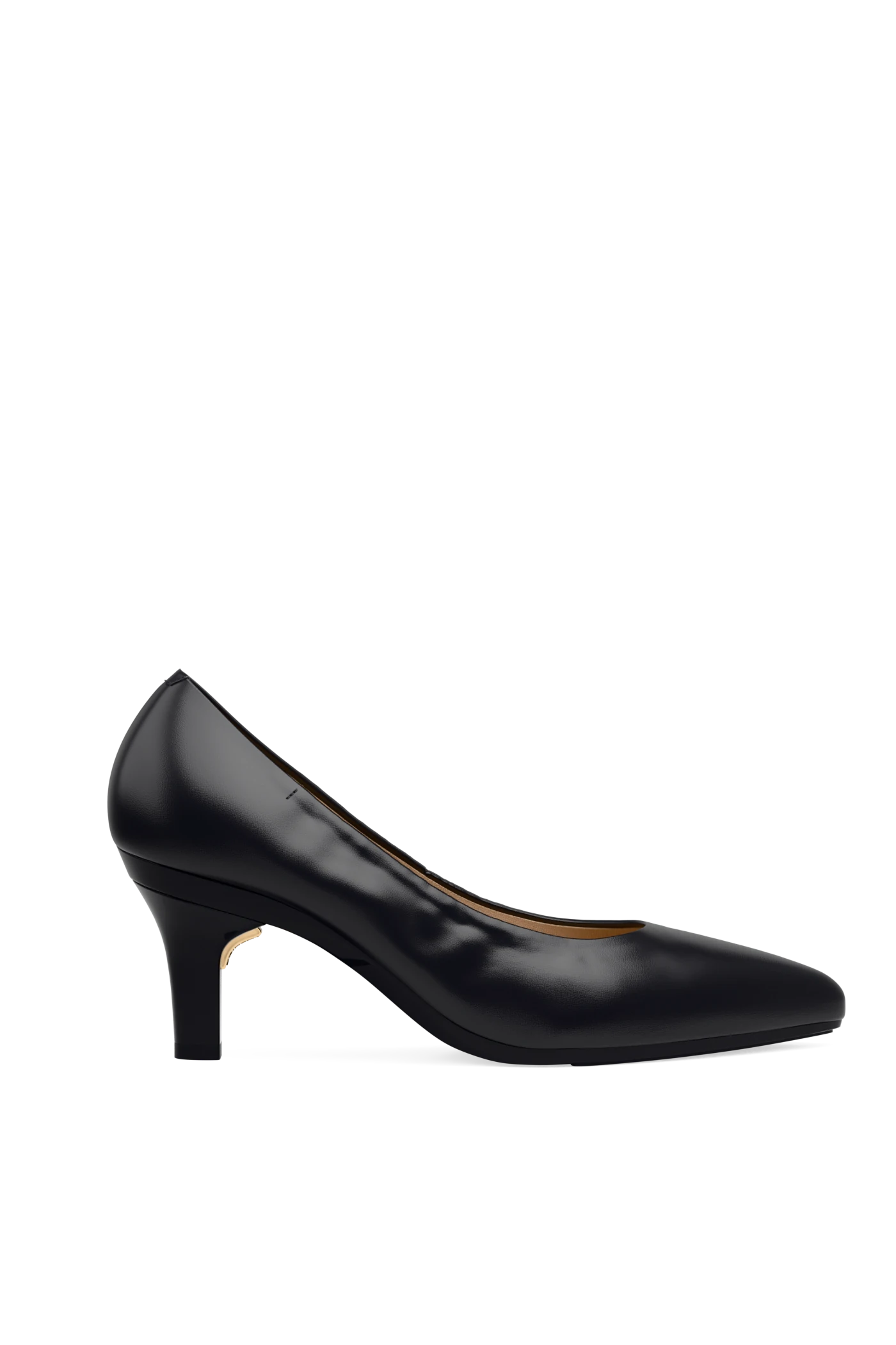 The Pump - Coal Stretch Leather 3 Stiletto