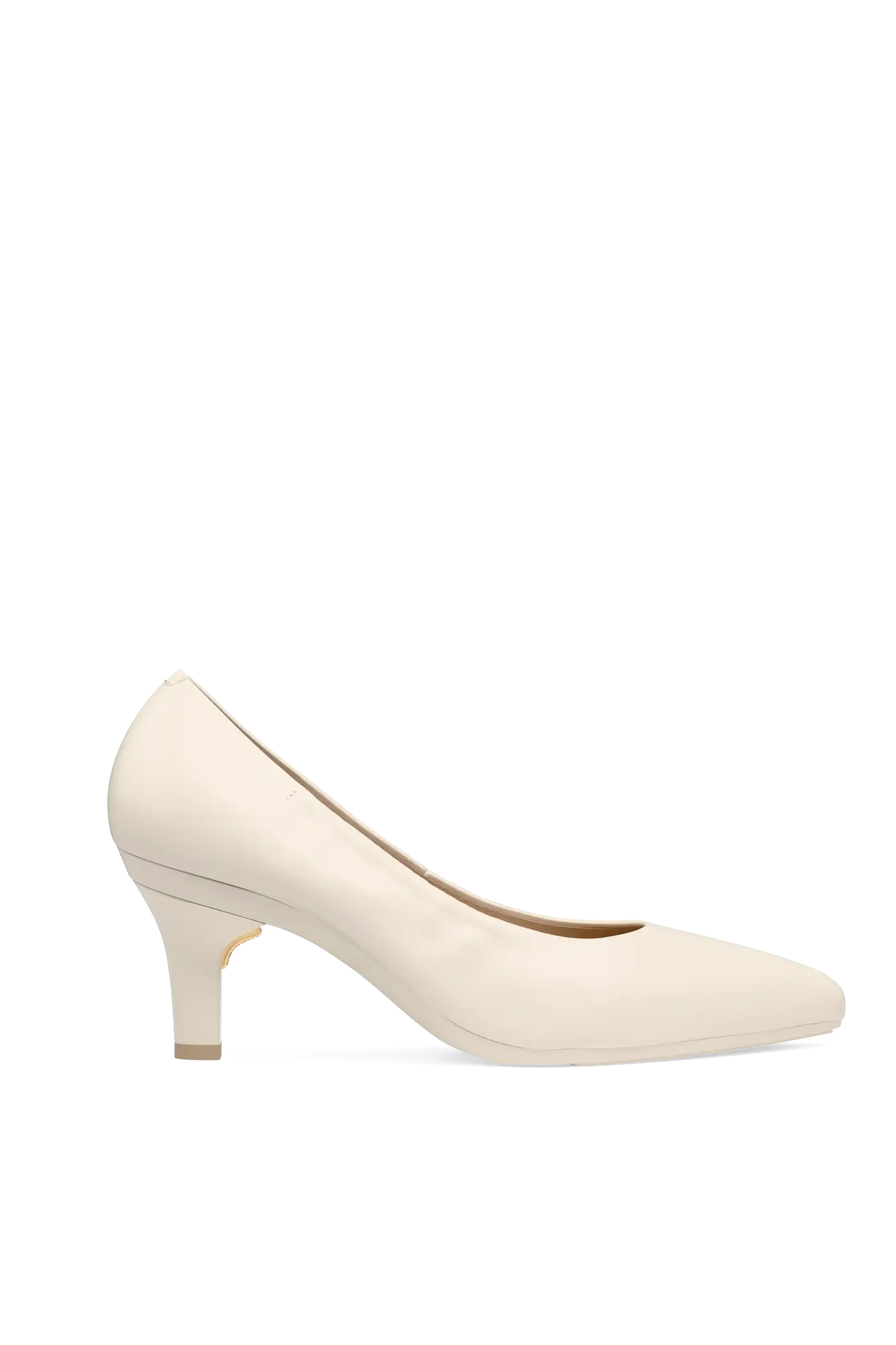 The Pump - Ivory Leather 3 Stiletto