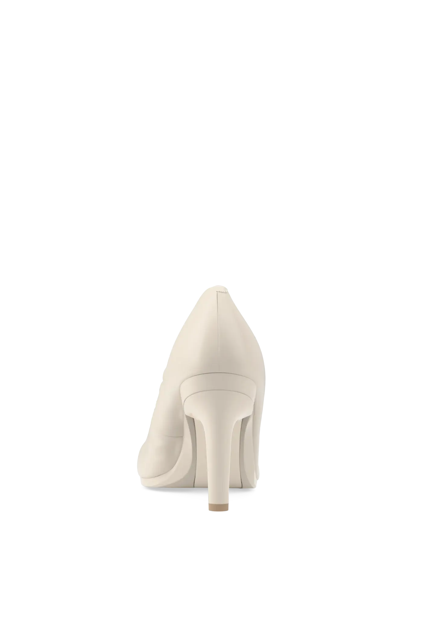 The Pump - Ivory Leather 4 Stiletto