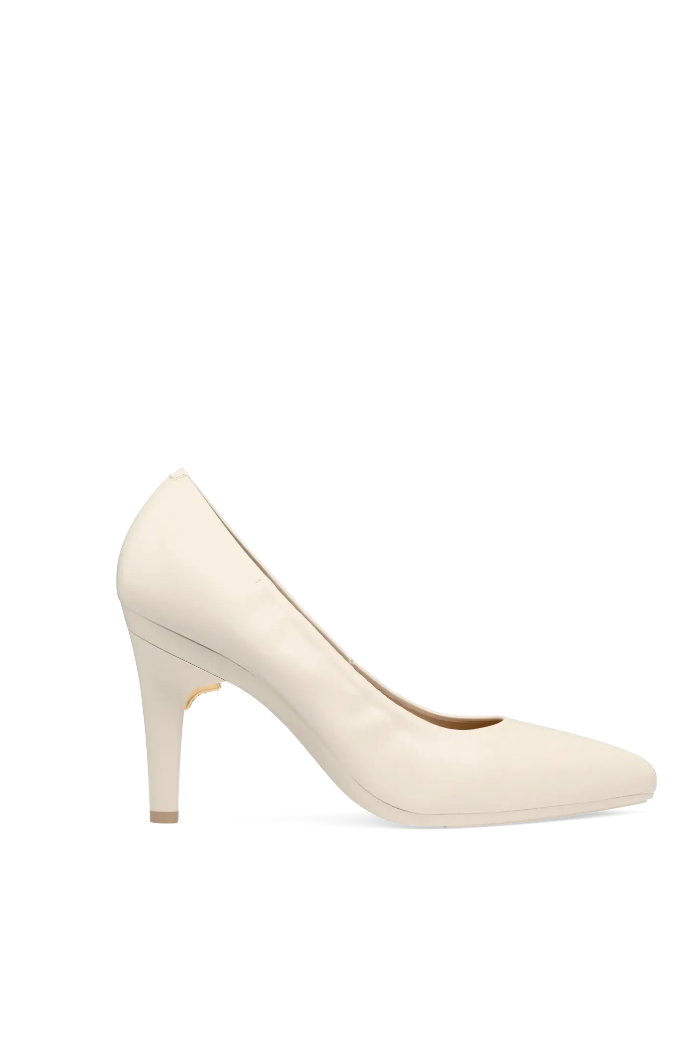 The Pump - Ivory Leather 4 Stiletto