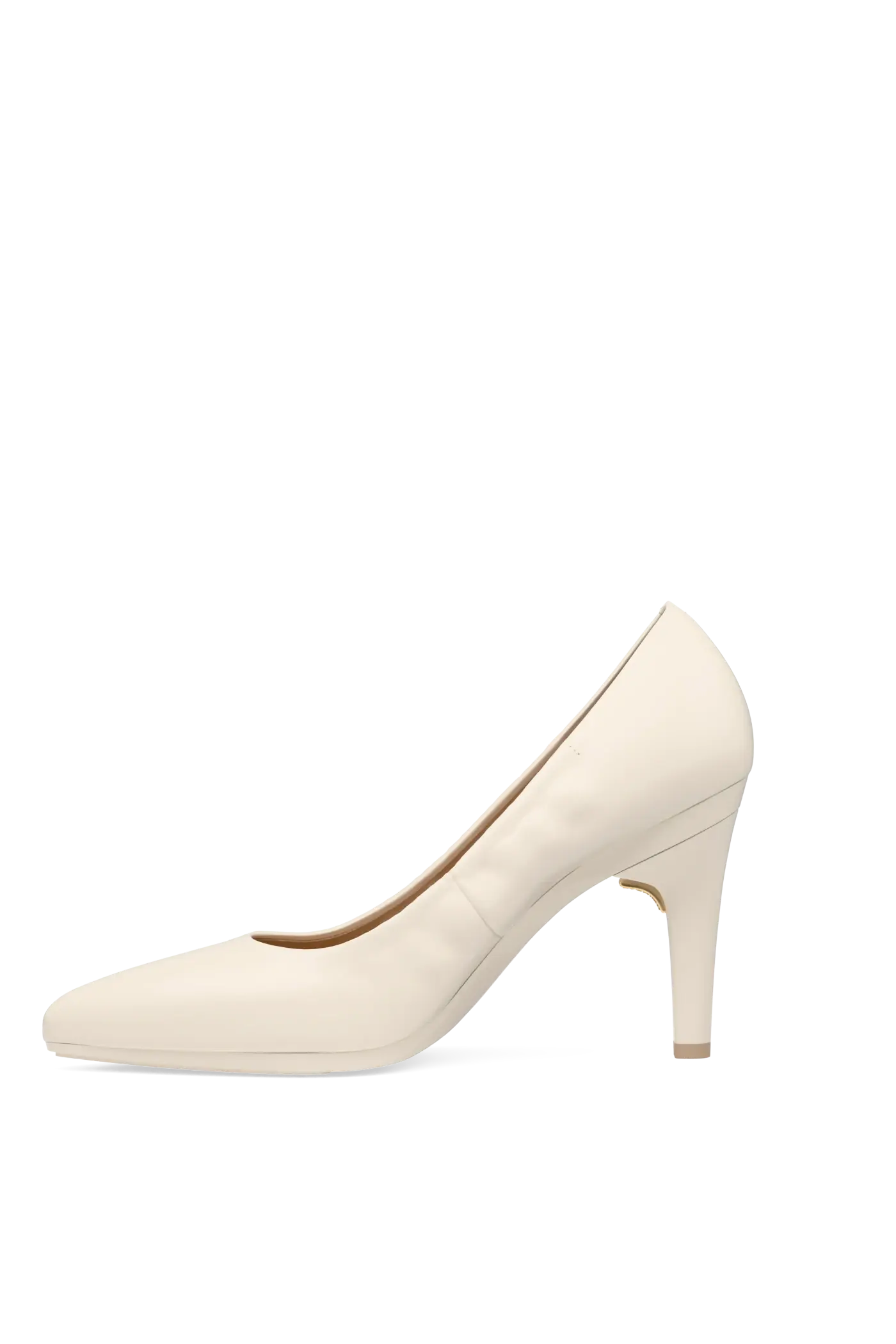 The Pump - Ivory Leather 4 Stiletto