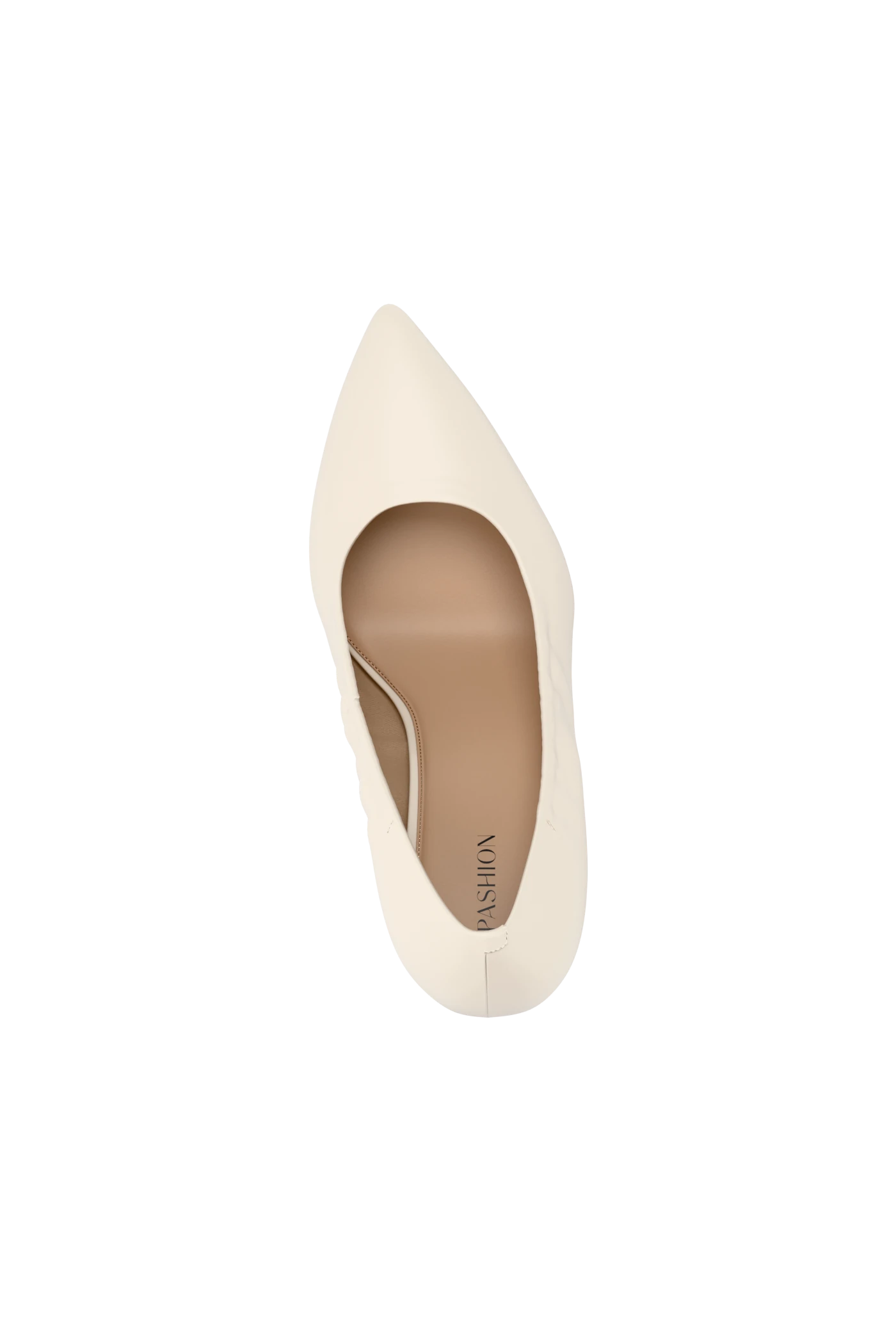 The Pump - Ivory Leather 3 Block