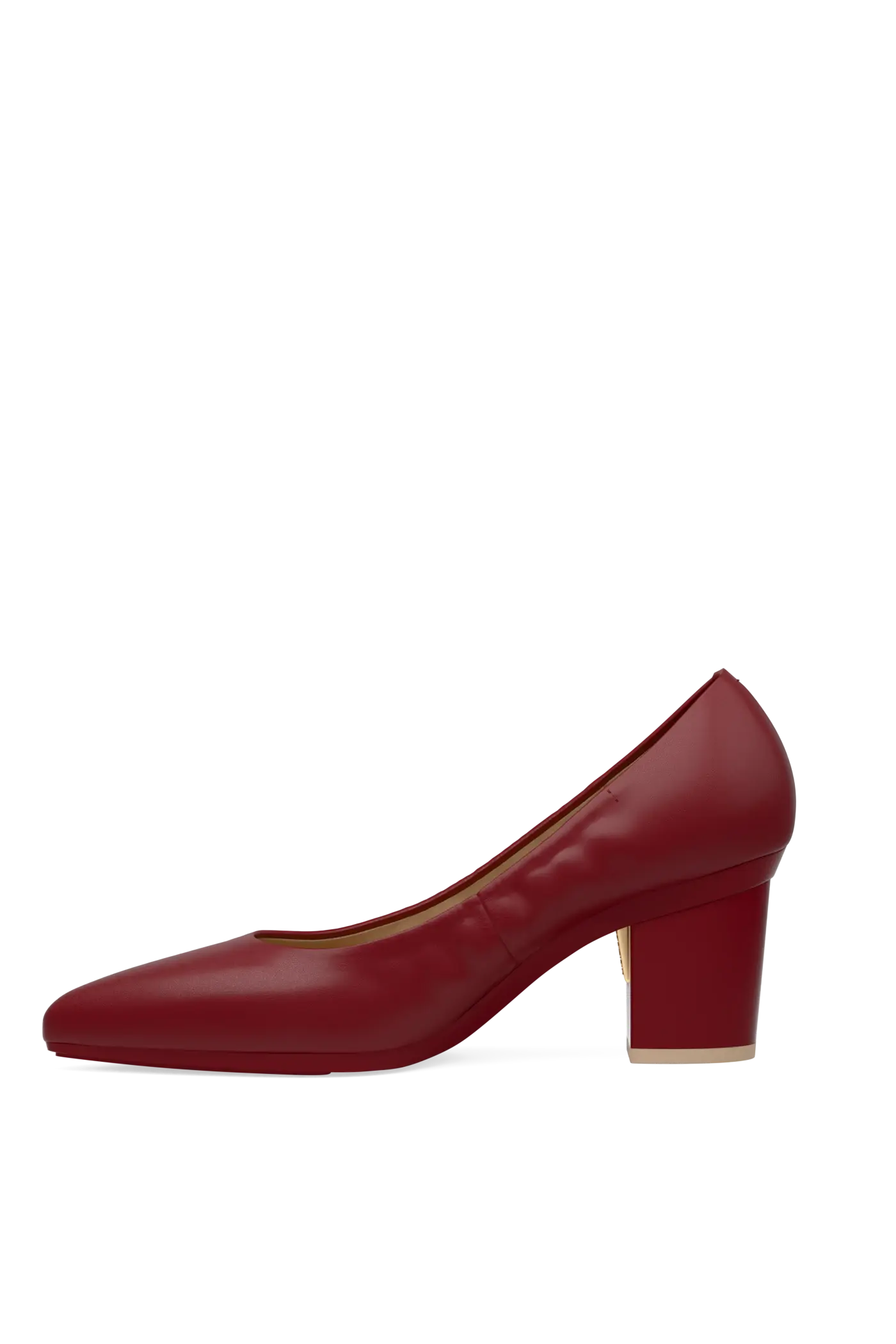 The Pump - Merlot Stretch Leather 3 Block
