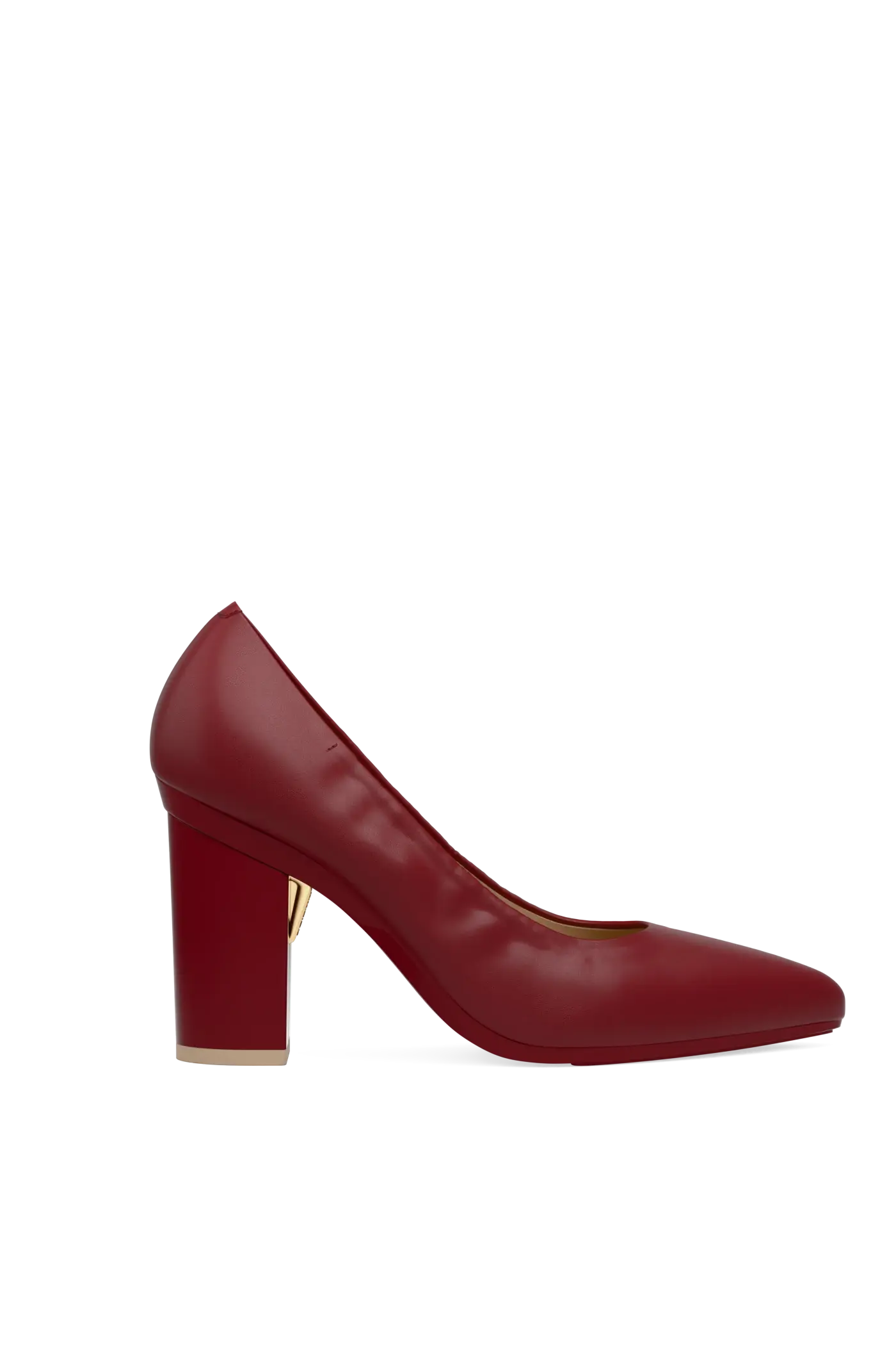 The Pump - Merlot Stretch Leather 4 Block