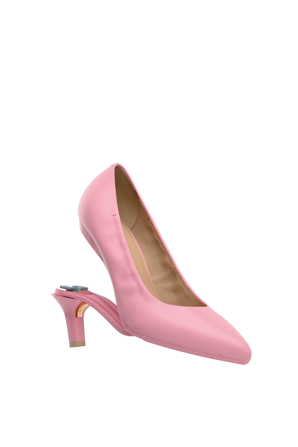 The Pump - Pink Leather 3 Stiletto