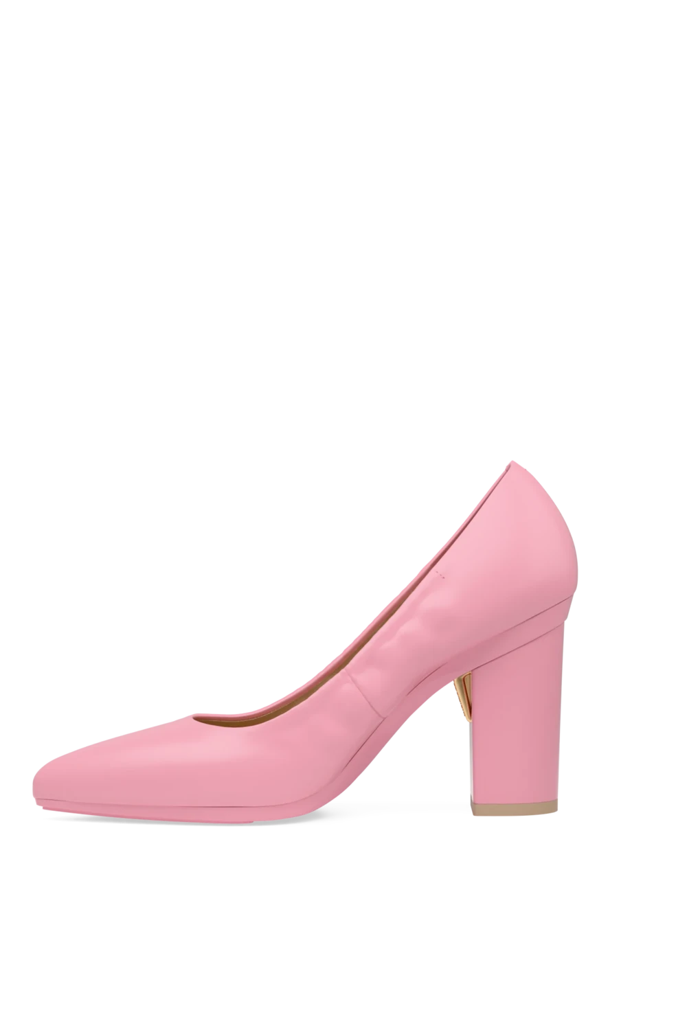 The Pump - Pink Leather 4 Block