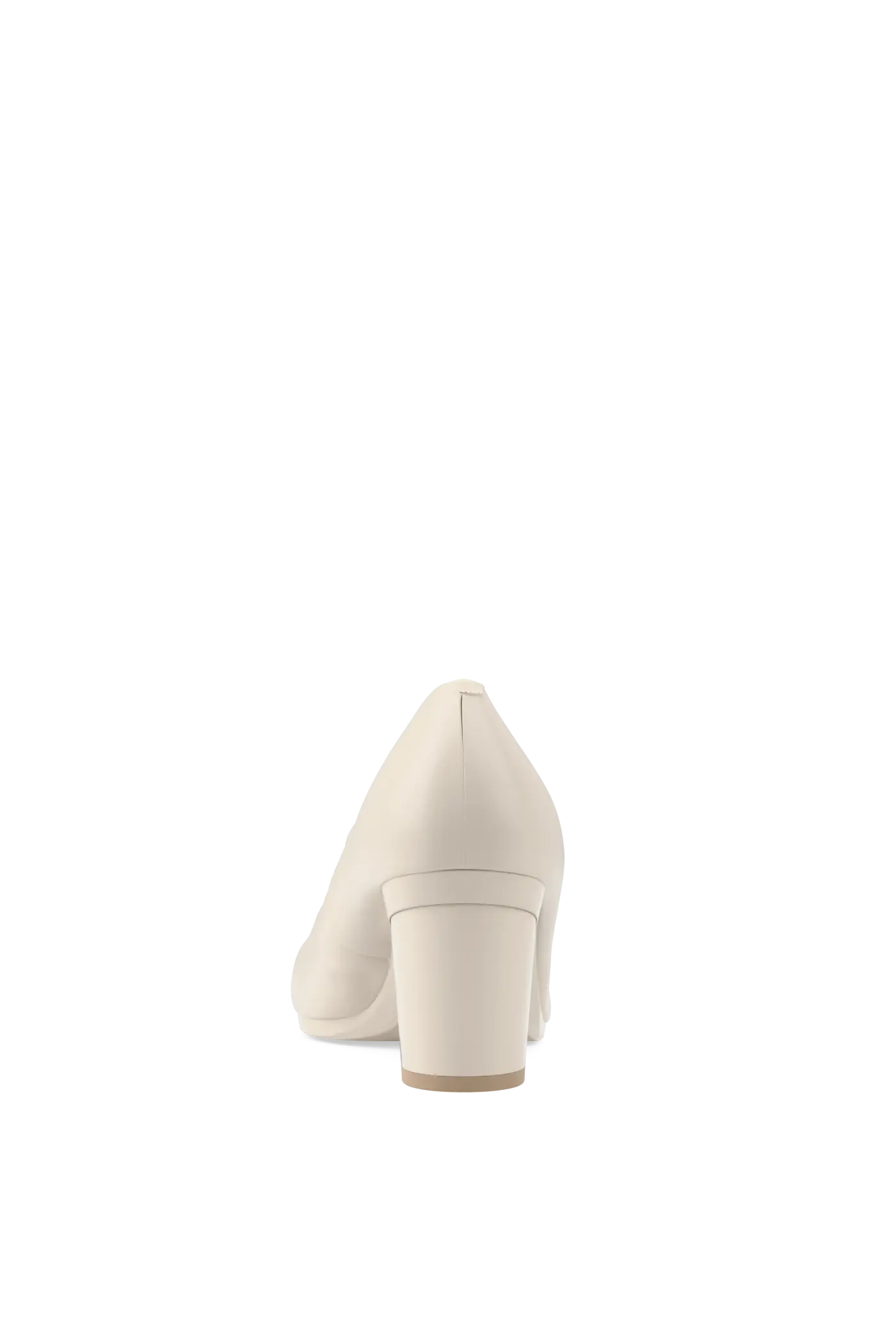 The Pump - Ivory Leather 3 Block