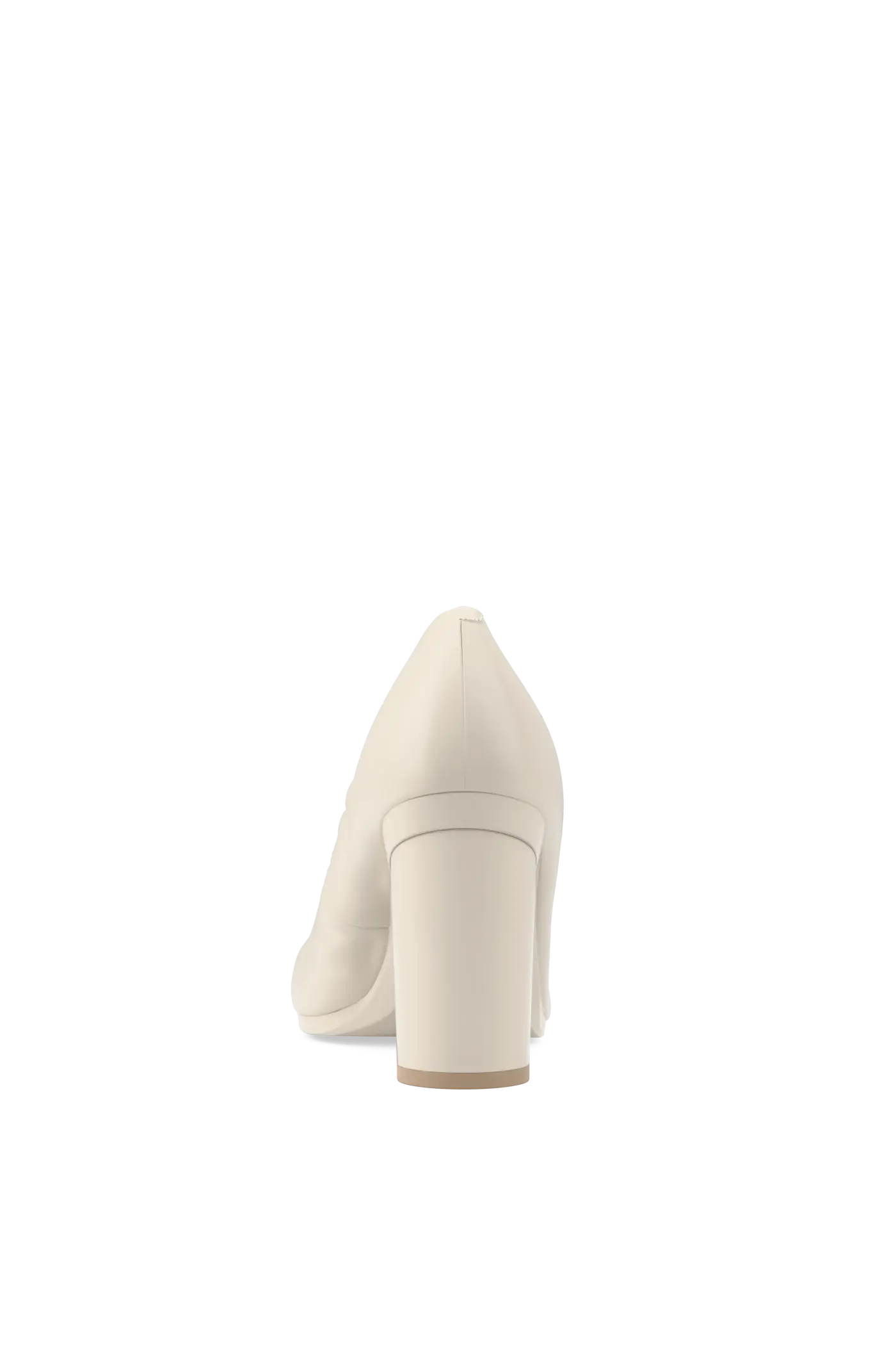 The Pump - Ivory Leather 4 Block