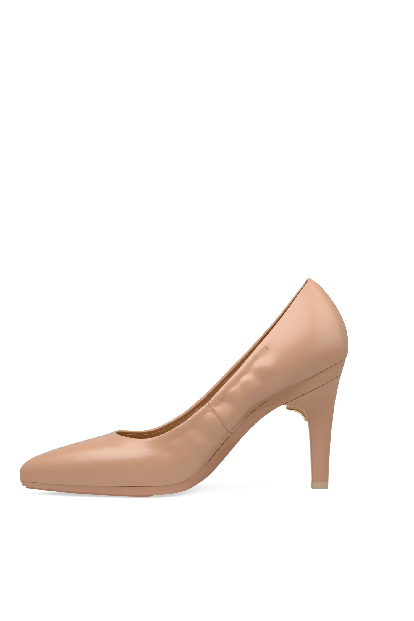 The Pump - Latte Stretch Leather 4 Stiletto