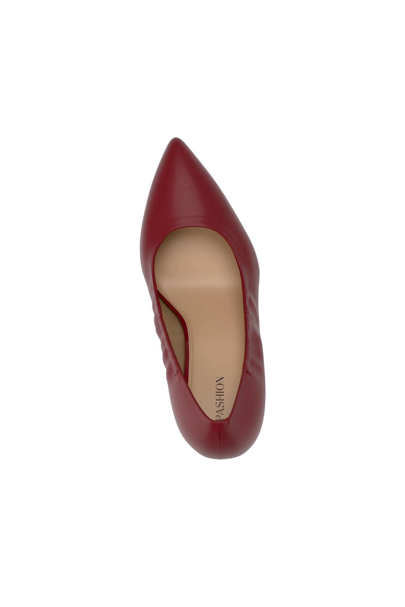 The Pump - Merlot Stretch Leather Flat