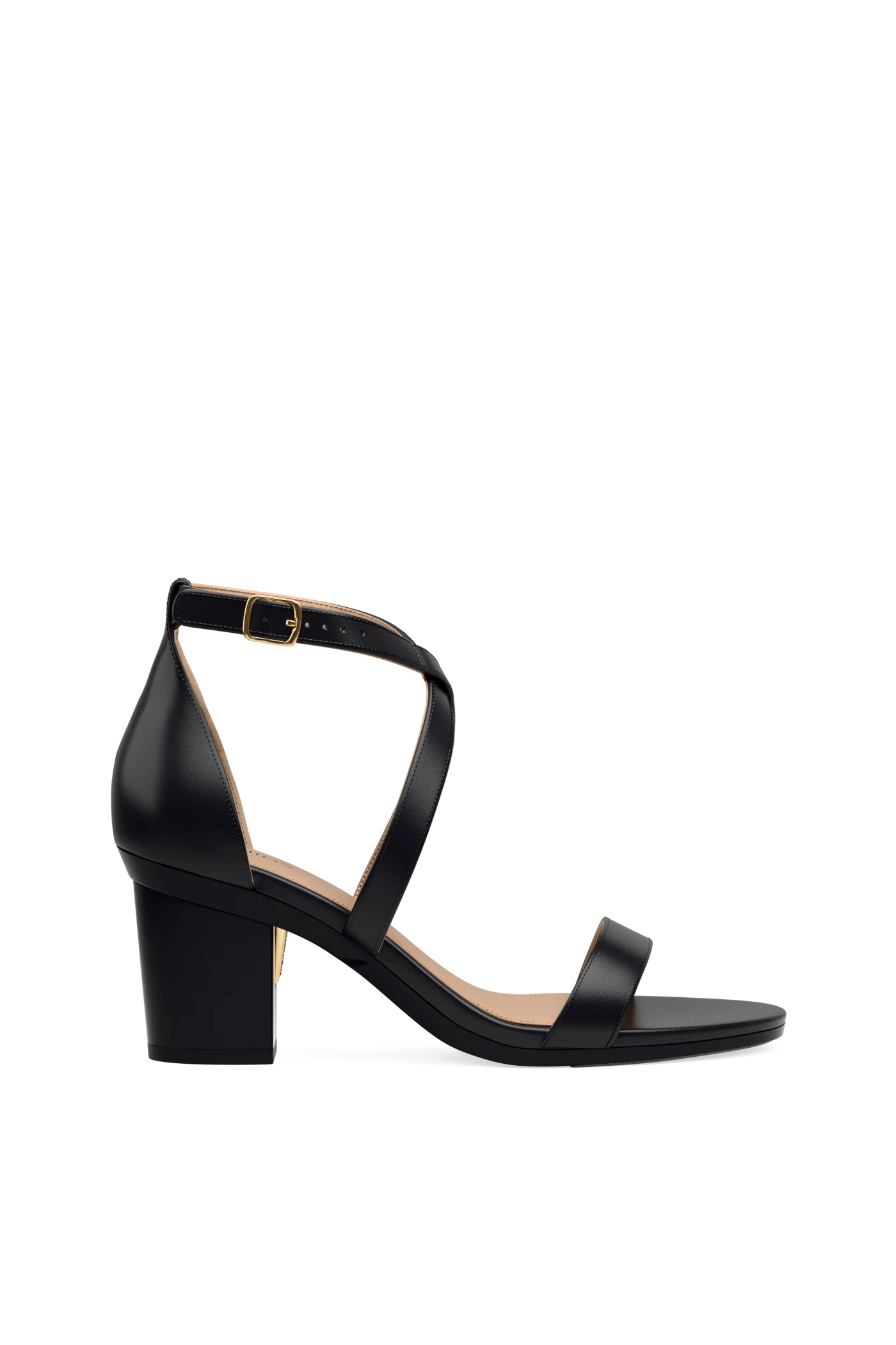 The Sandal - Coal Leather + Block Heel Kit 3 Coal