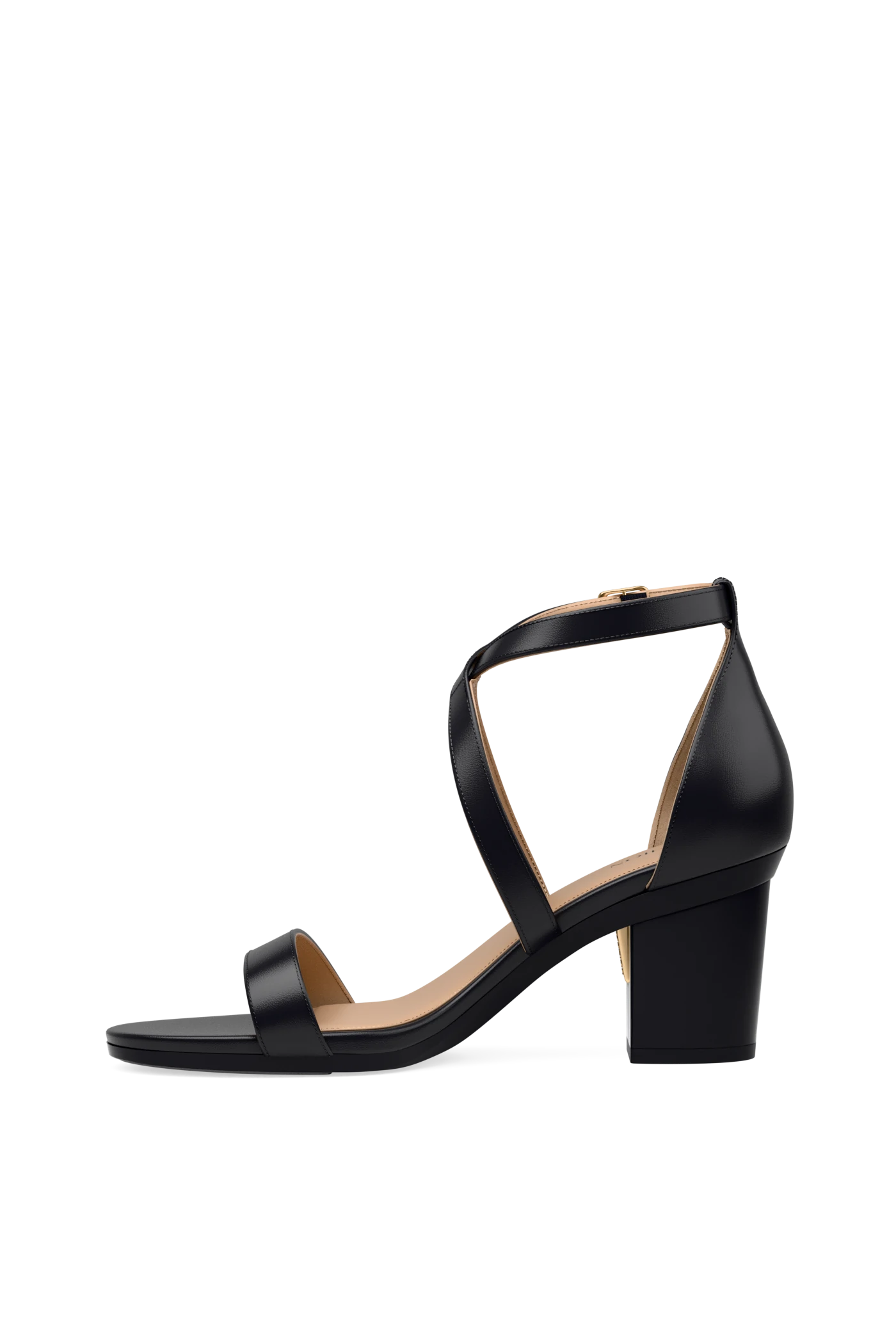 The Sandal - Coal Leather + Block Heel Kit 3 Coal