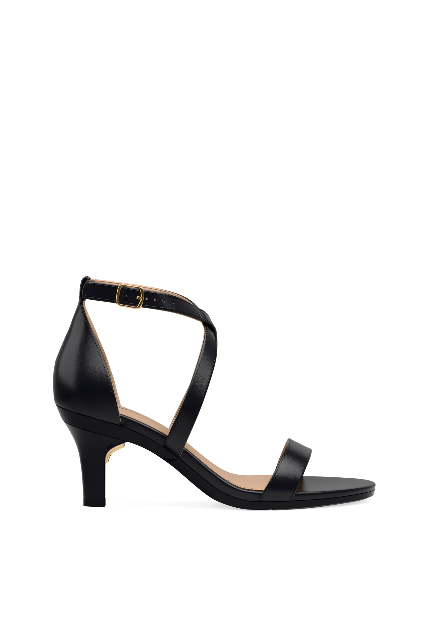 The Sandal - Coal Leather + Stiletto Heel Kit 3 Coal