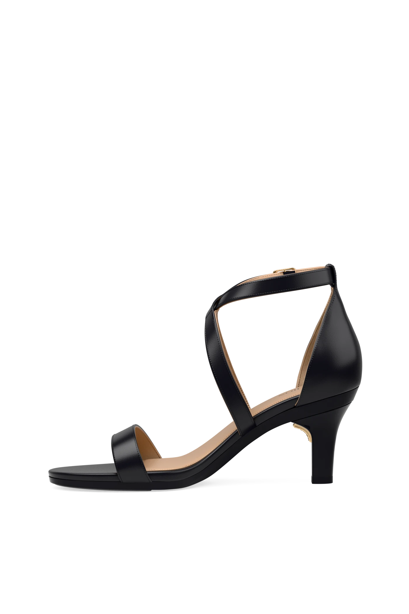 The Sandal - Coal Leather + Stiletto Heel Kit 3 Coal