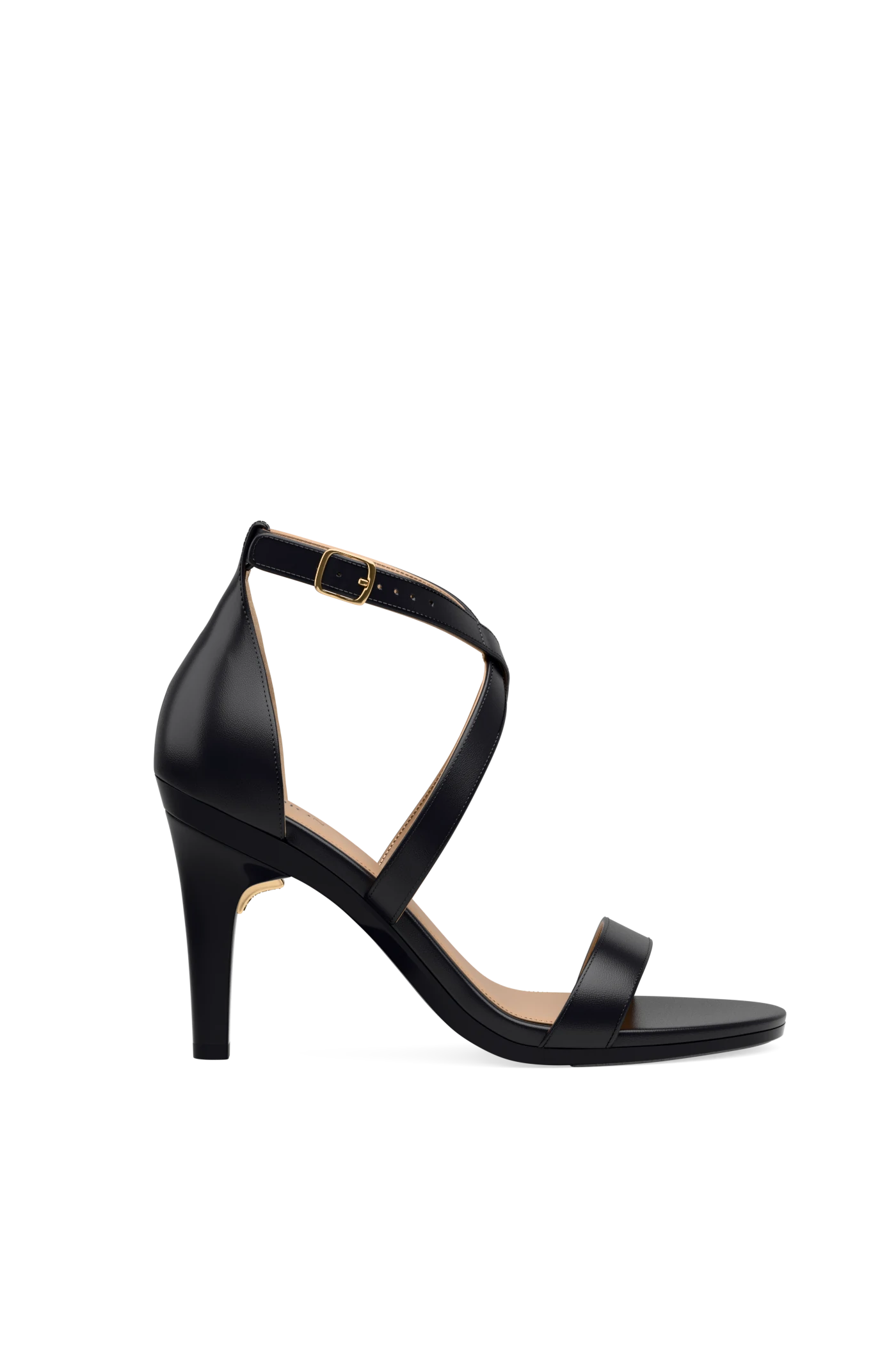 The Sandal - Coal Leather + Stiletto Heel Kit 4 Coal