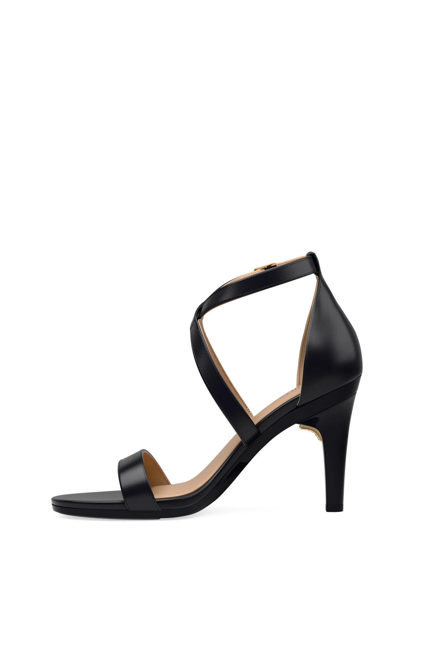 The Sandal - Coal Leather + Stiletto Heel Kit 4 Coal