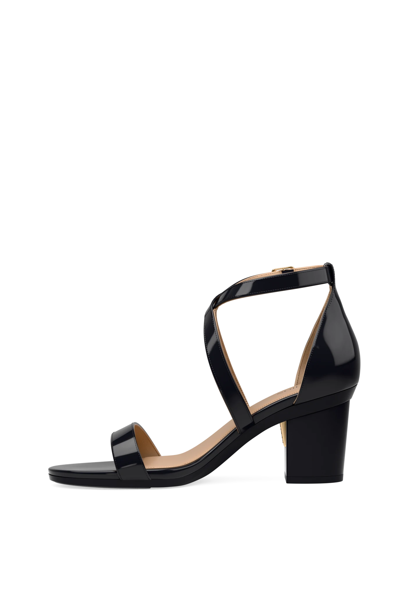 The Sandal - Coal Patent 3 Block - FINAL SALE