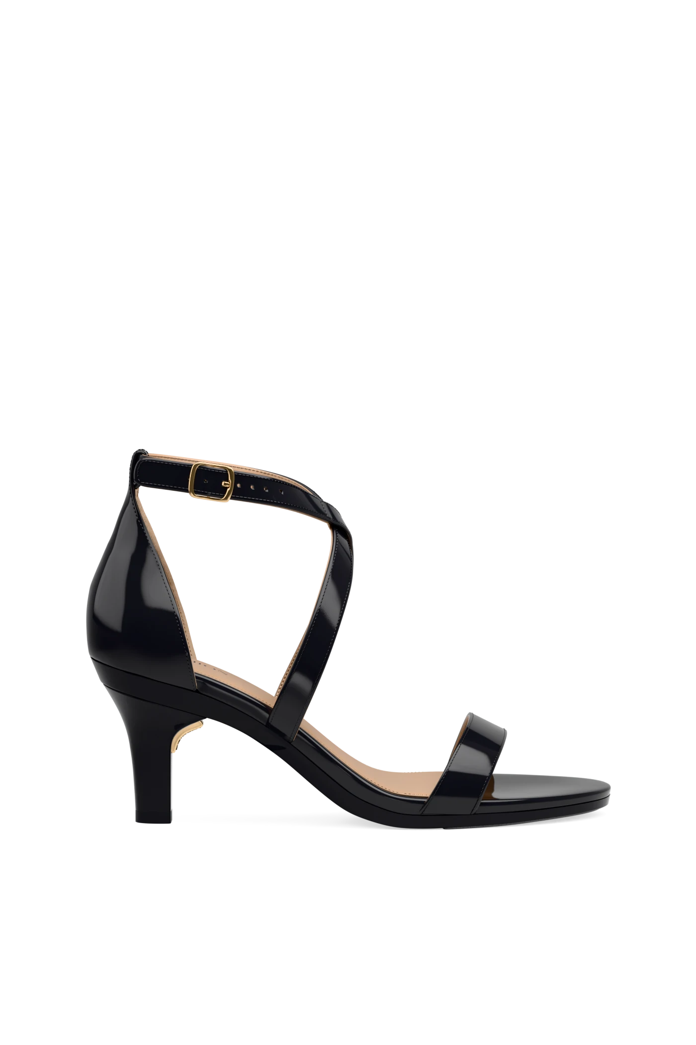 The Sandal - Coal Patent 3 Stiletto - FINAL SALE