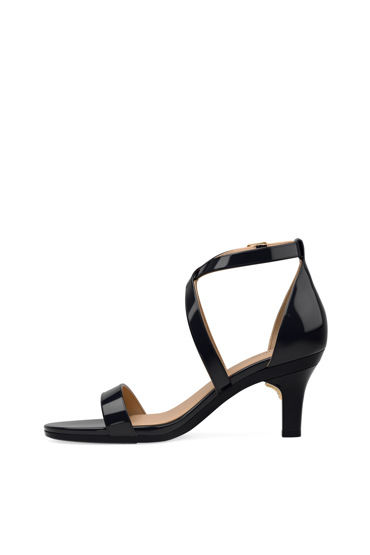 The Sandal - Coal Patent 3 Stiletto - FINAL SALE