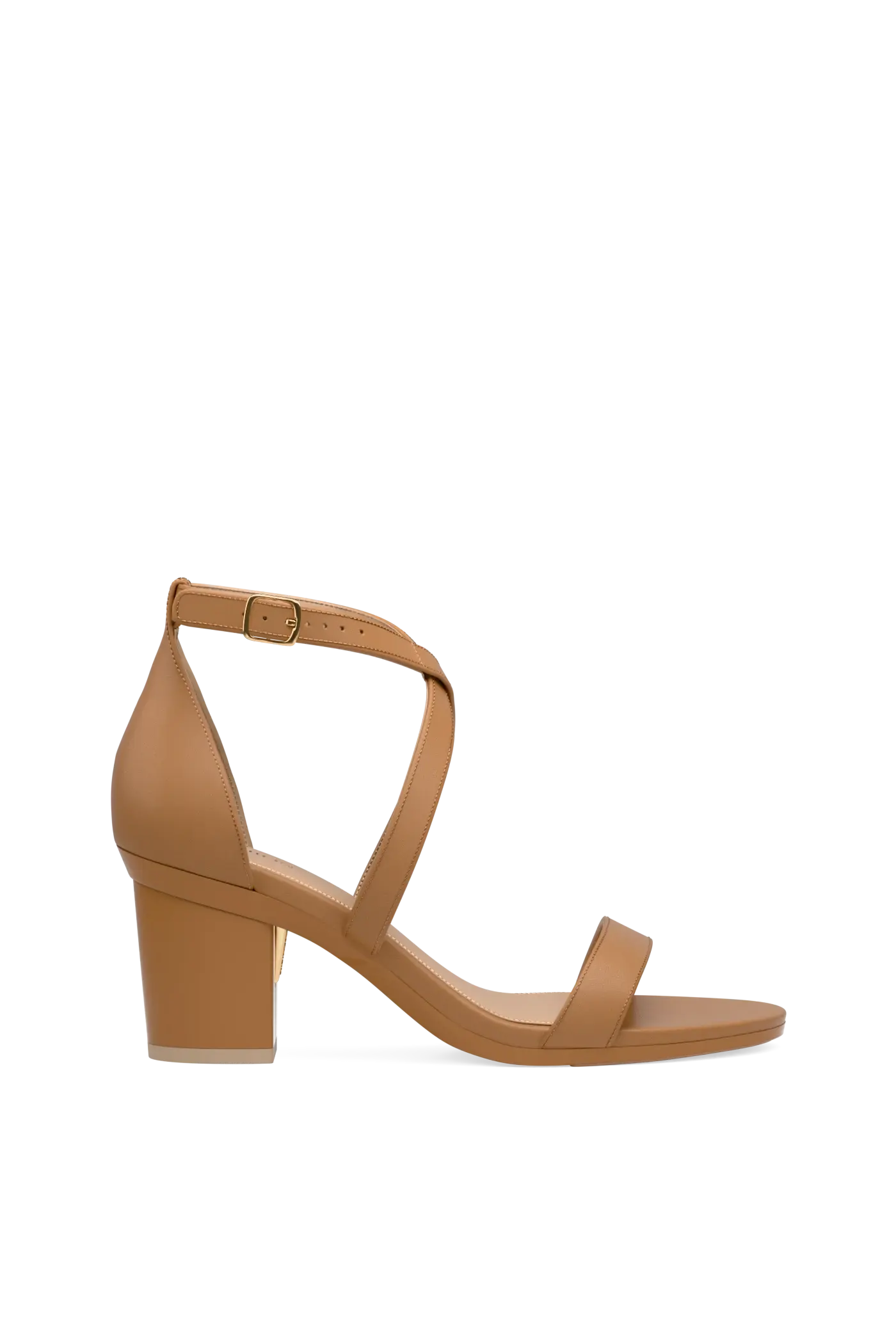 The Sandal - Whiskey Leather + Block Heel Kit 3 Whiskey