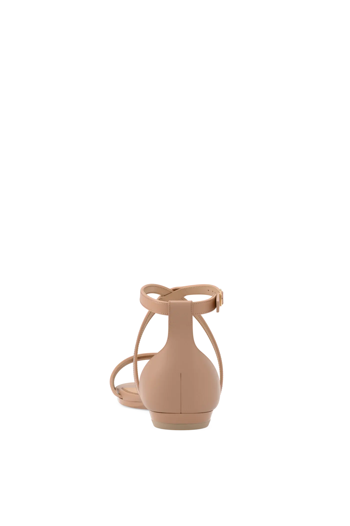 The Sandy - Latte Leather Flat