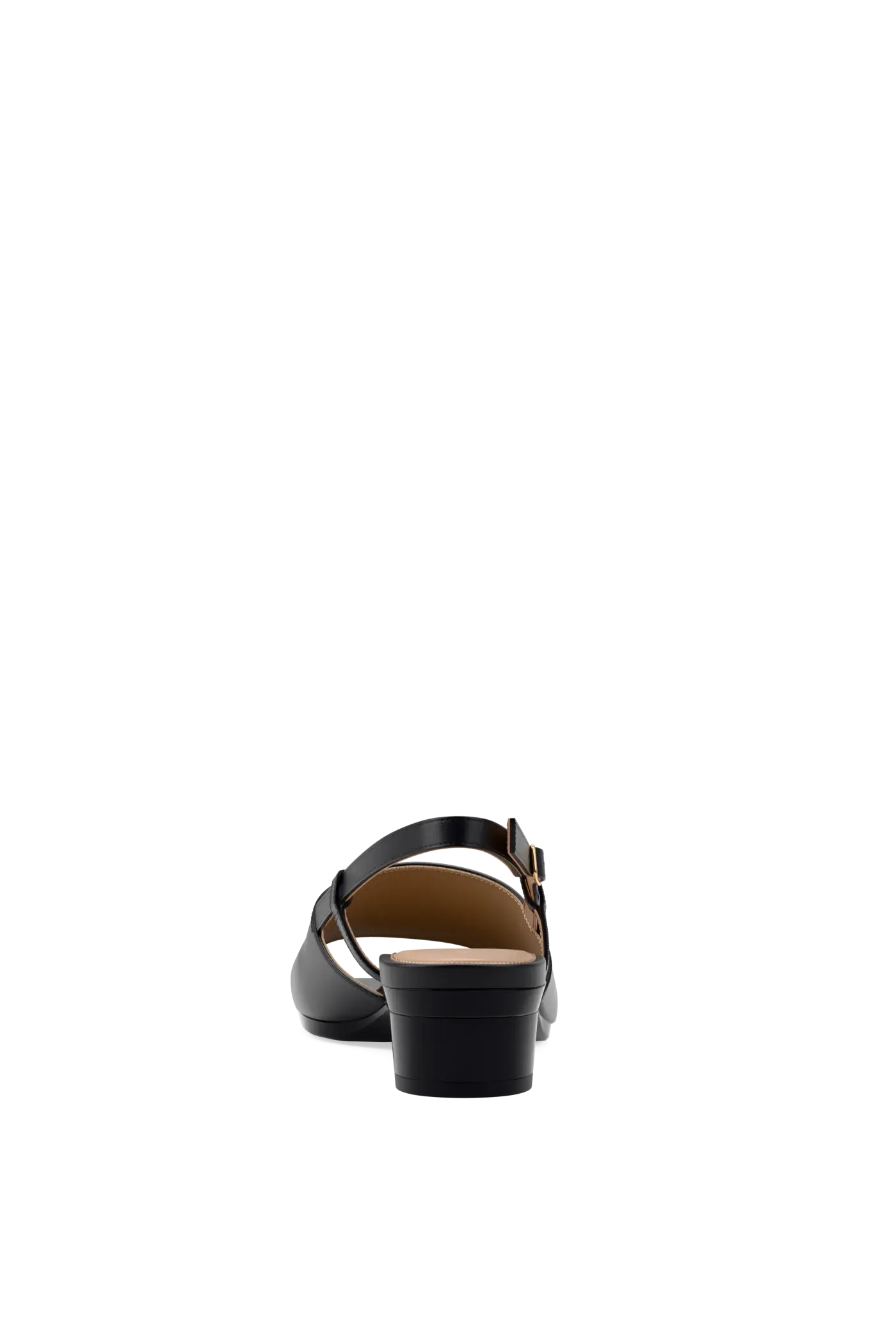 The Shae - Coal Leather Flat