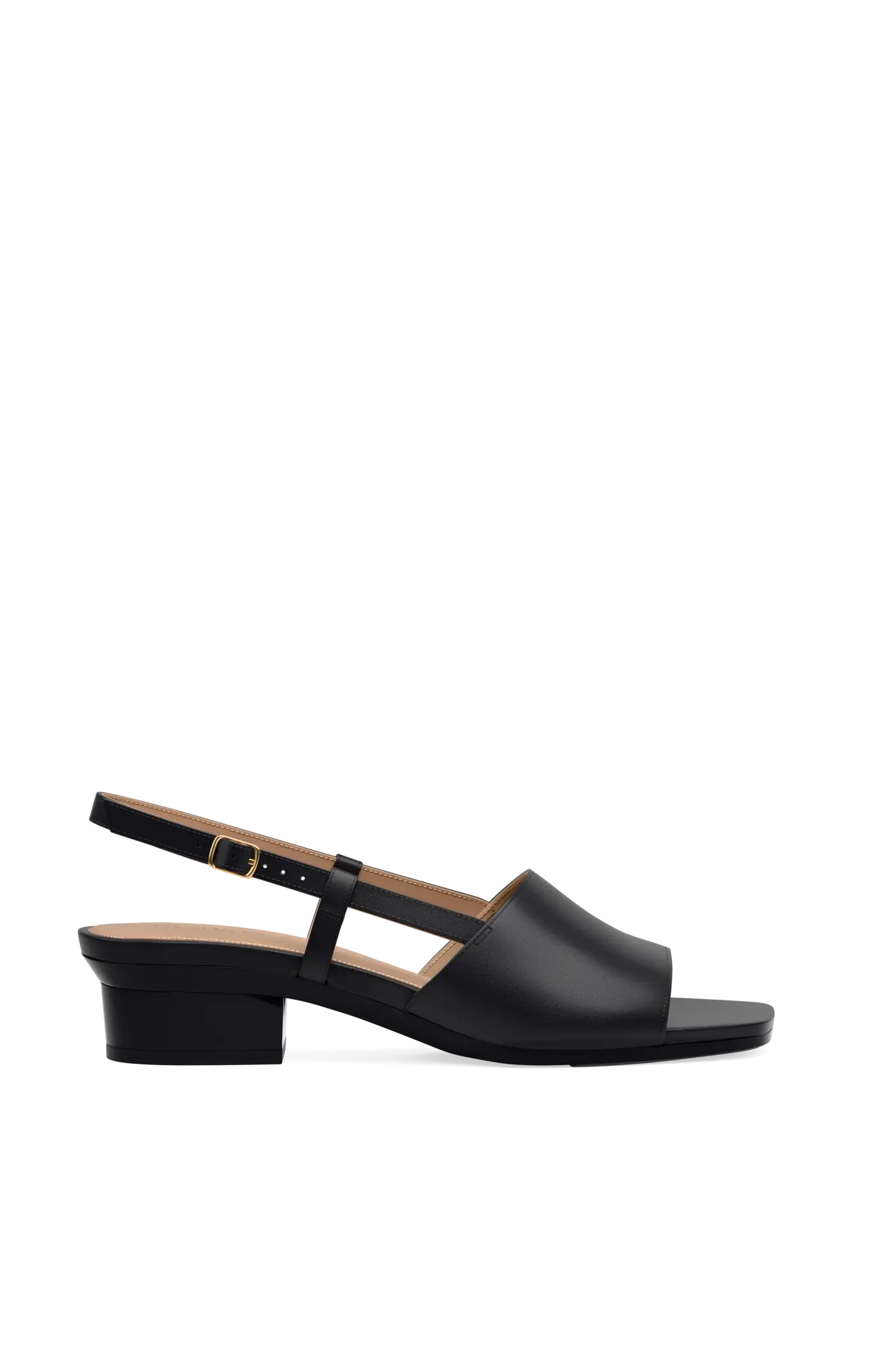 The Shae - Coal Leather Flat