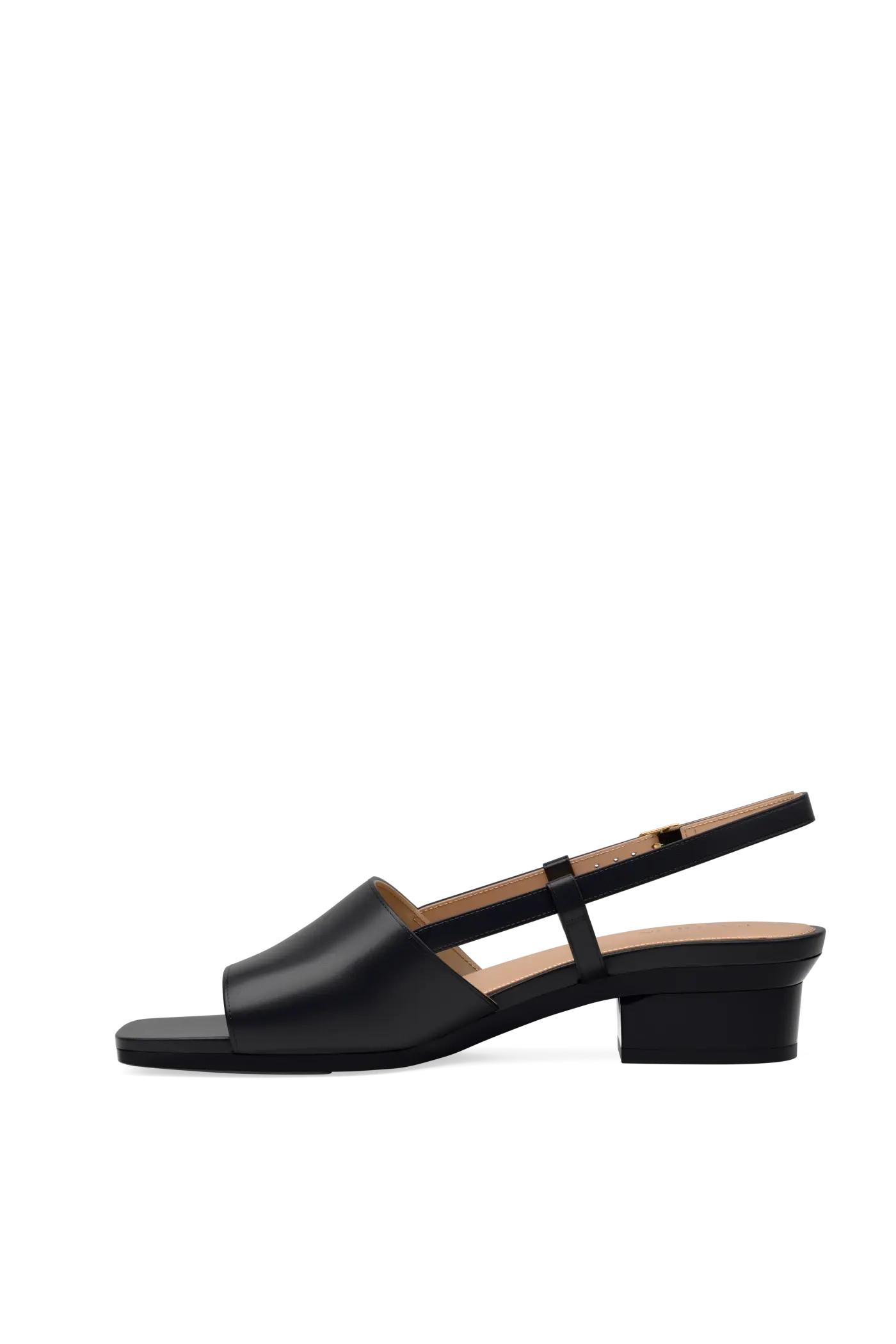The Shae - Coal Leather Flat
