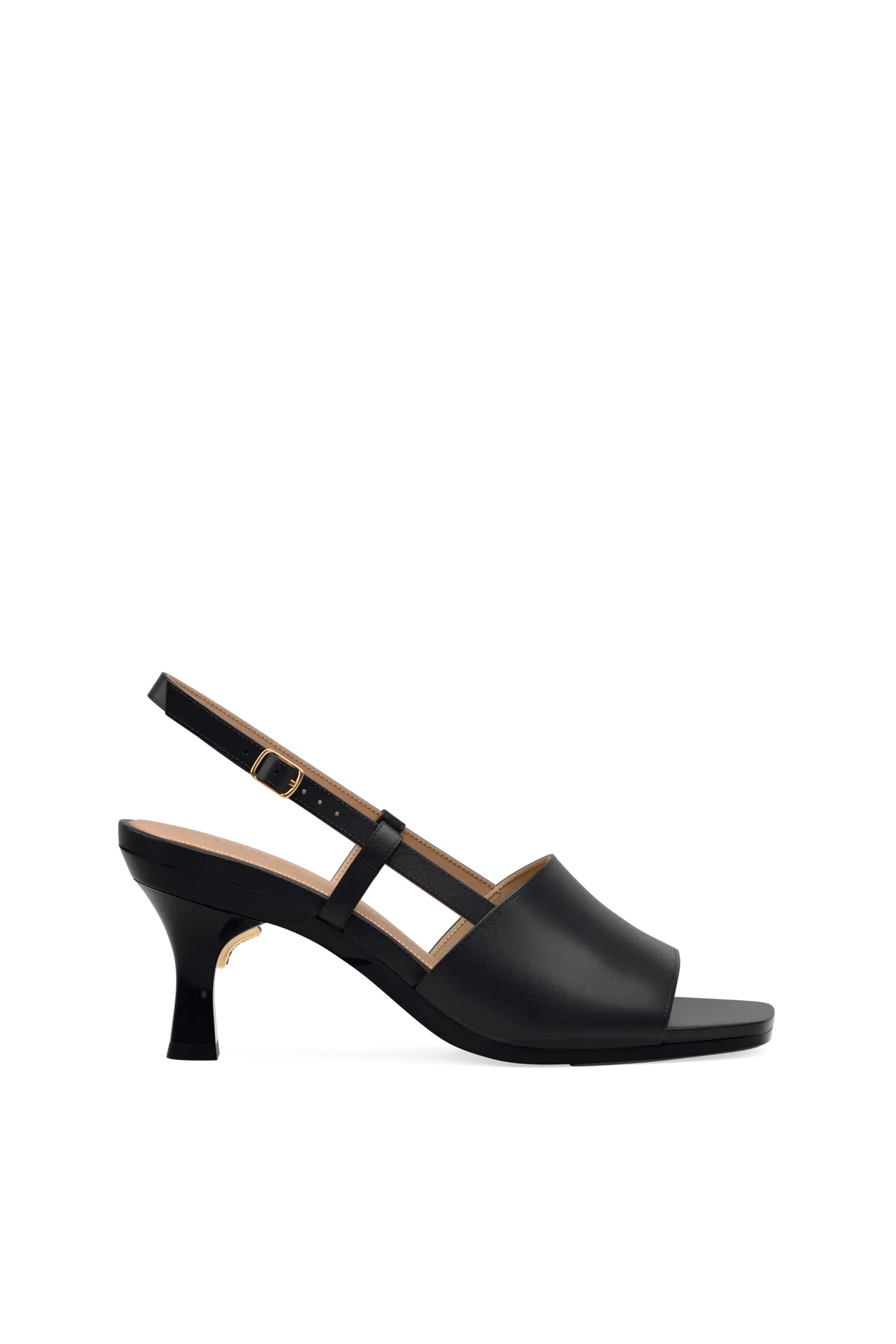 The Shae - Coal Leather 3 Flare Stiletto