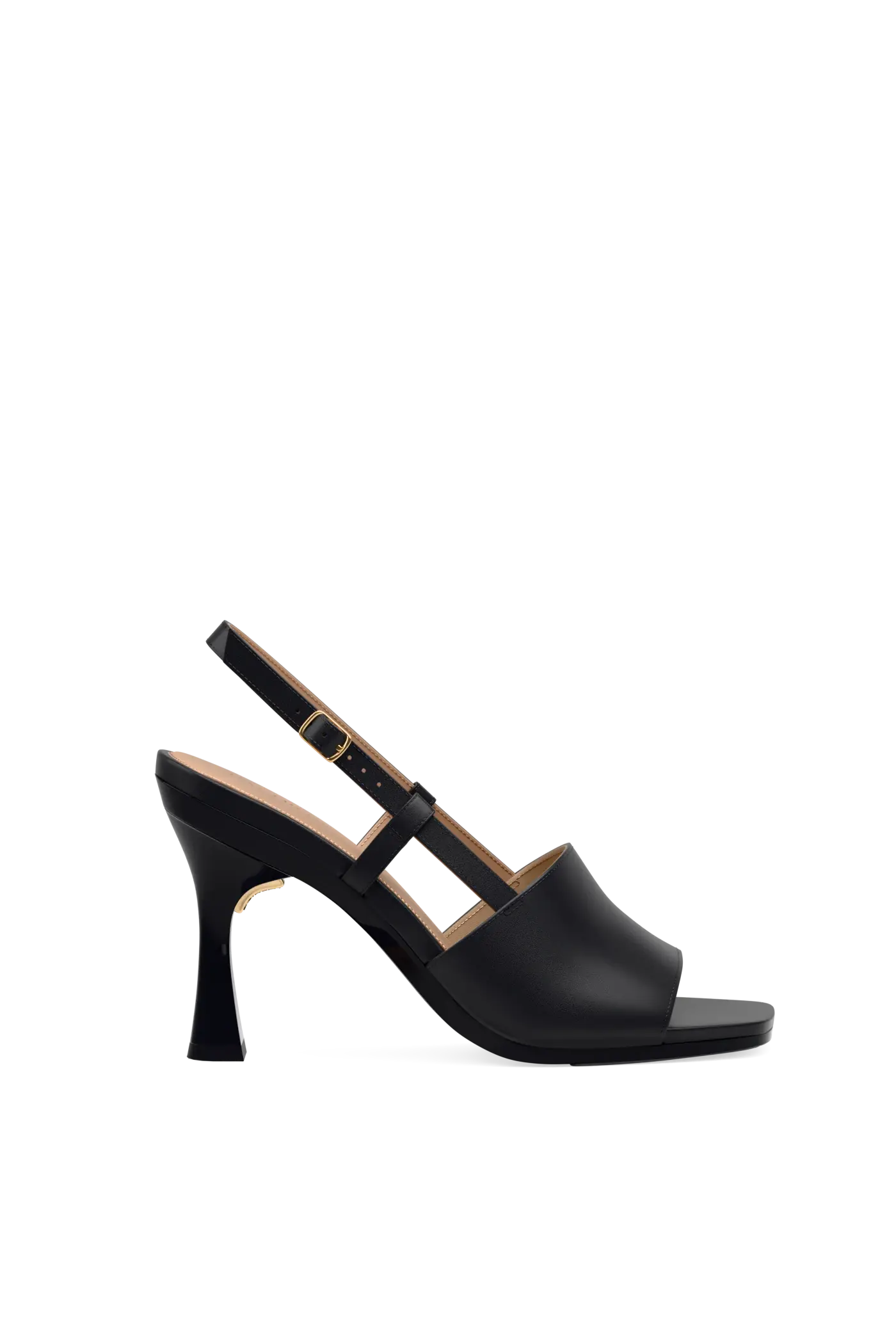 The Shae - Coal Leather 4 Flare Stiletto