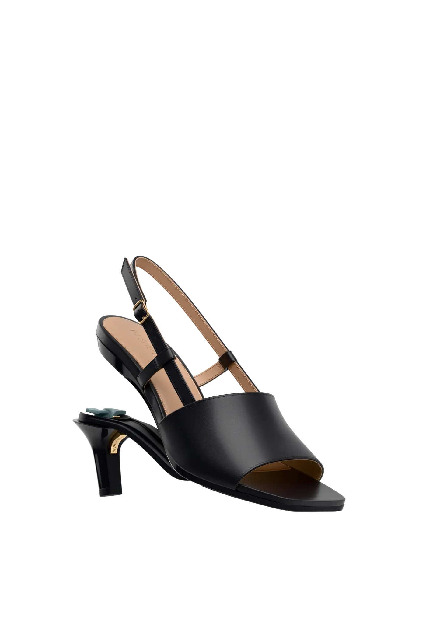The Shae - Coal Leather 3 Stiletto