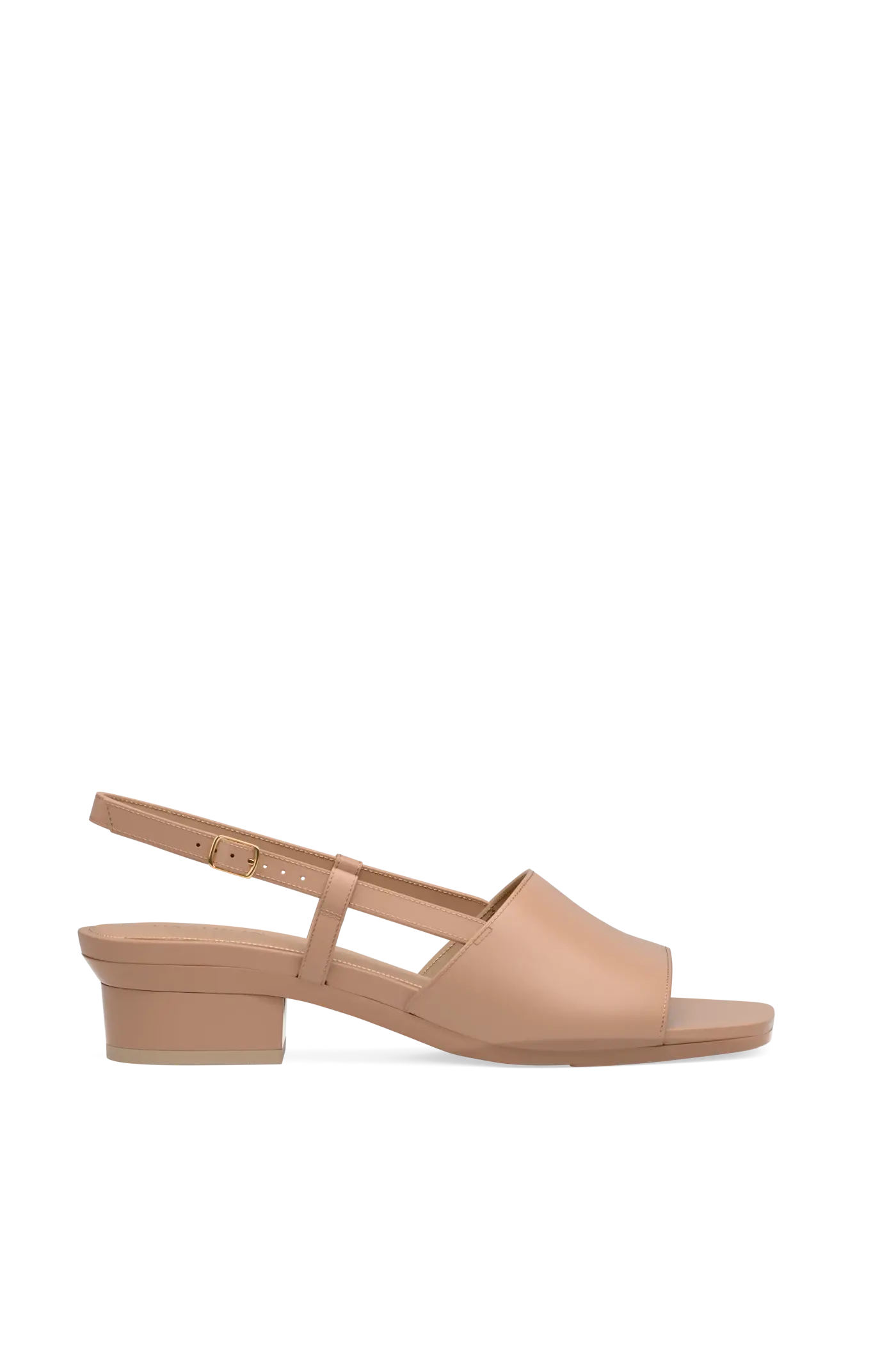 The Shae - Latte Leather Flat