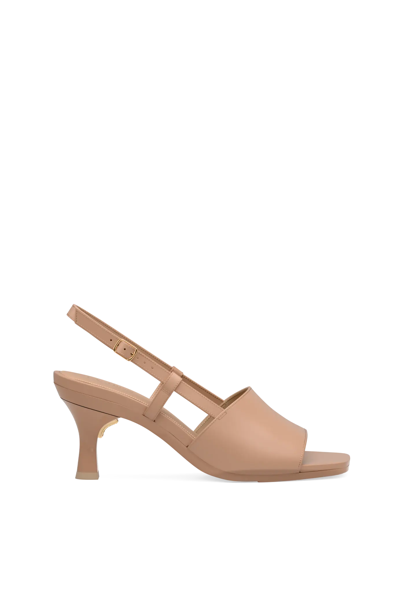 The Shae - Latte Leather 3 Flare Stiletto